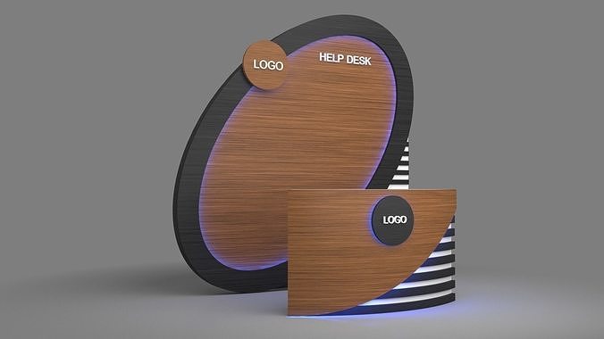 Help desk 3D model 3