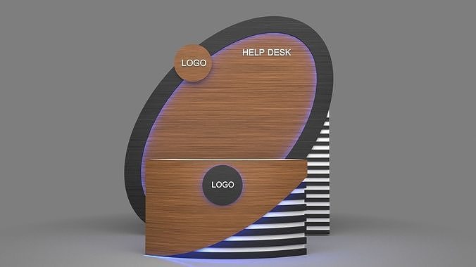 Help desk 3D model 2