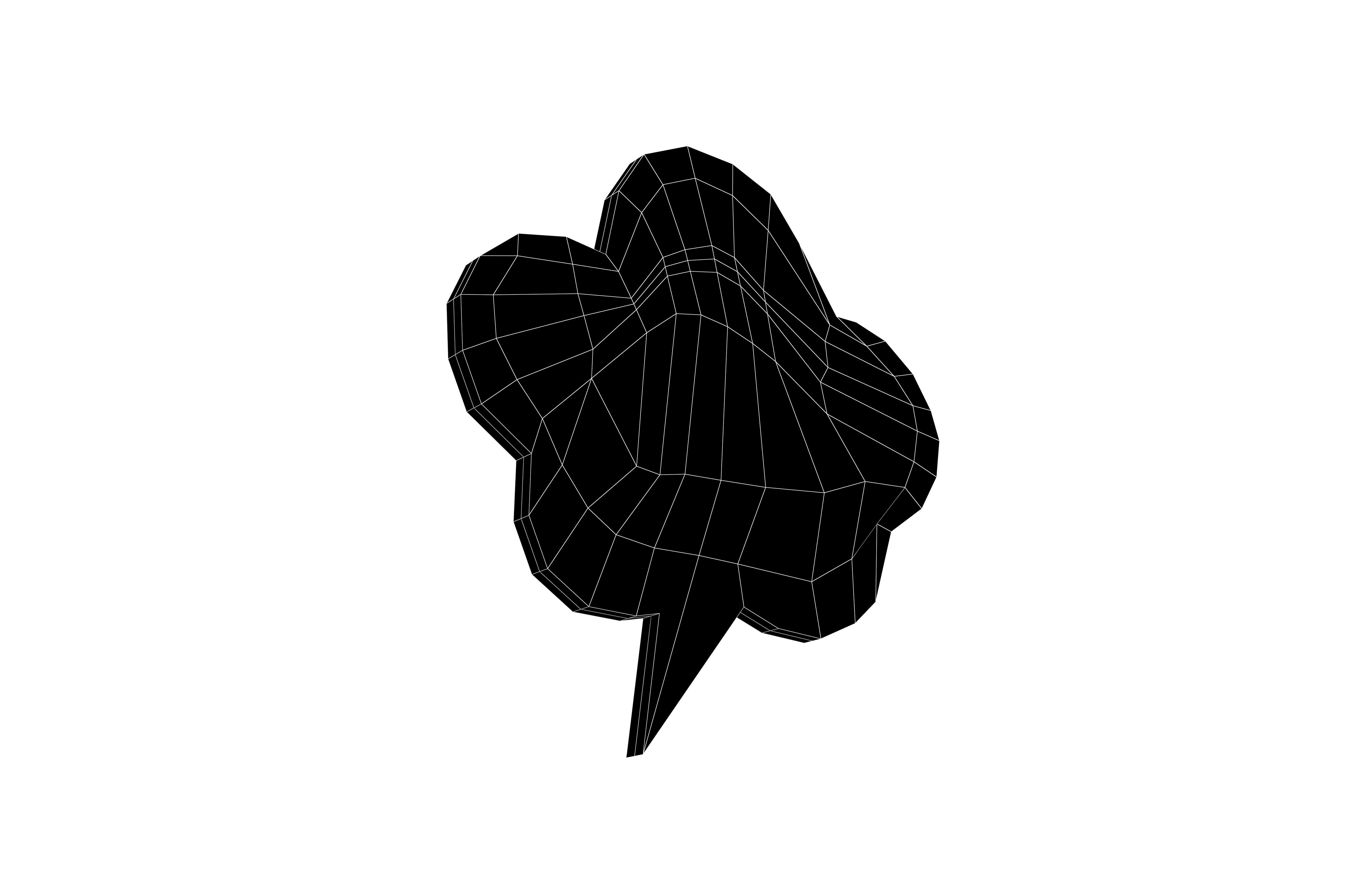 Speech Balloon v23 003 Low-poly 3D model_7