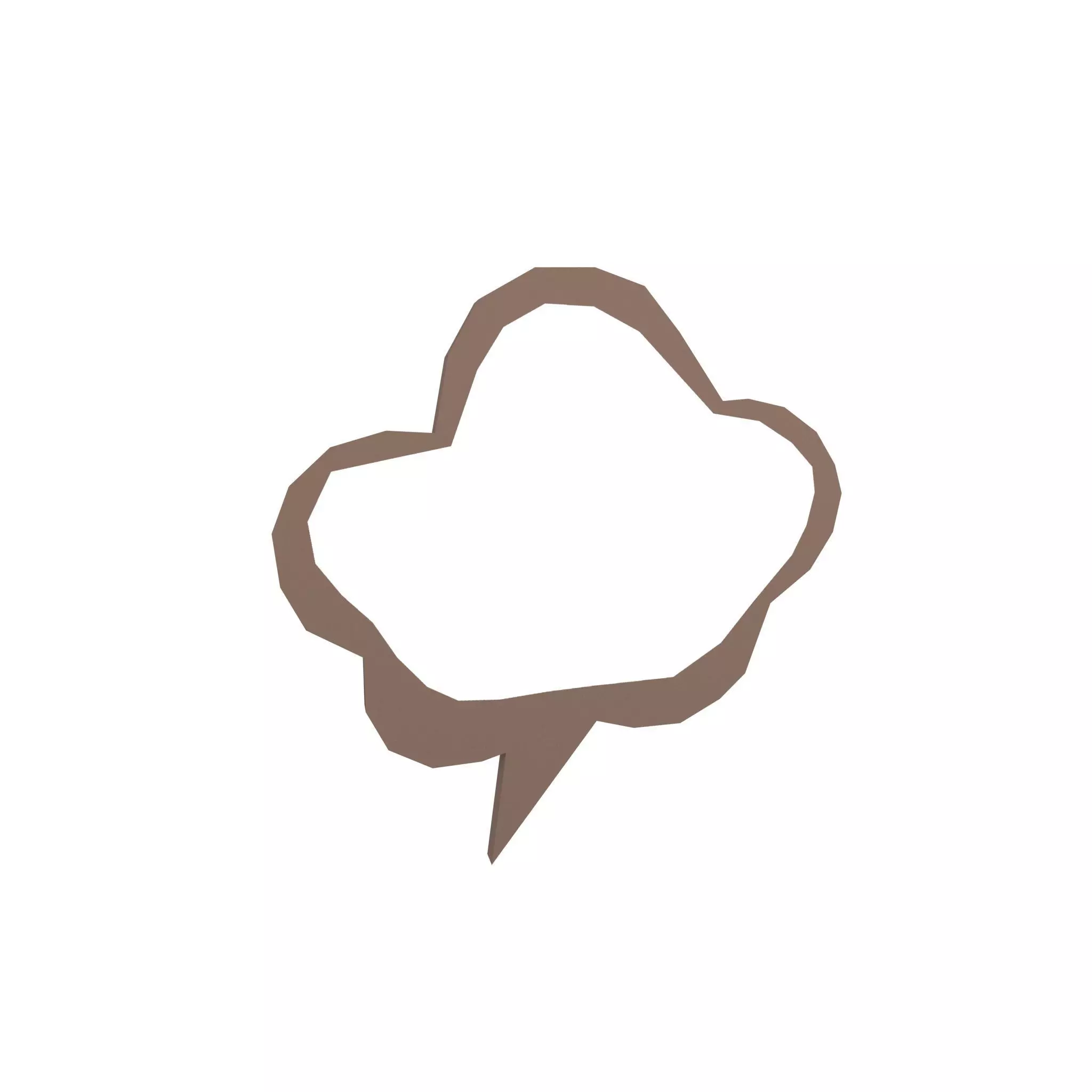 Speech Balloon v23 003 Low-poly 3D model_0