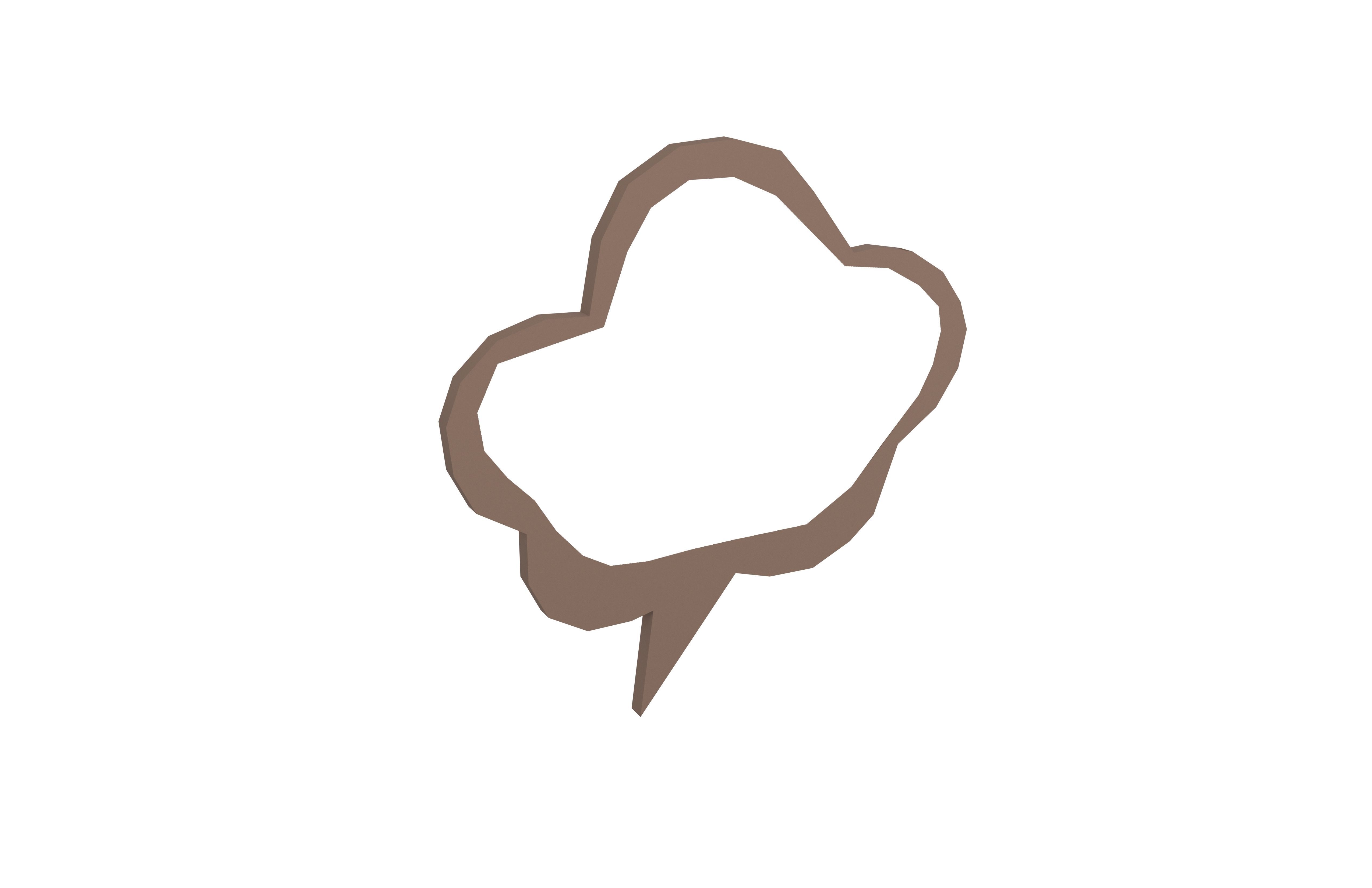 Speech Balloon v23 003 Low-poly 3D model_1