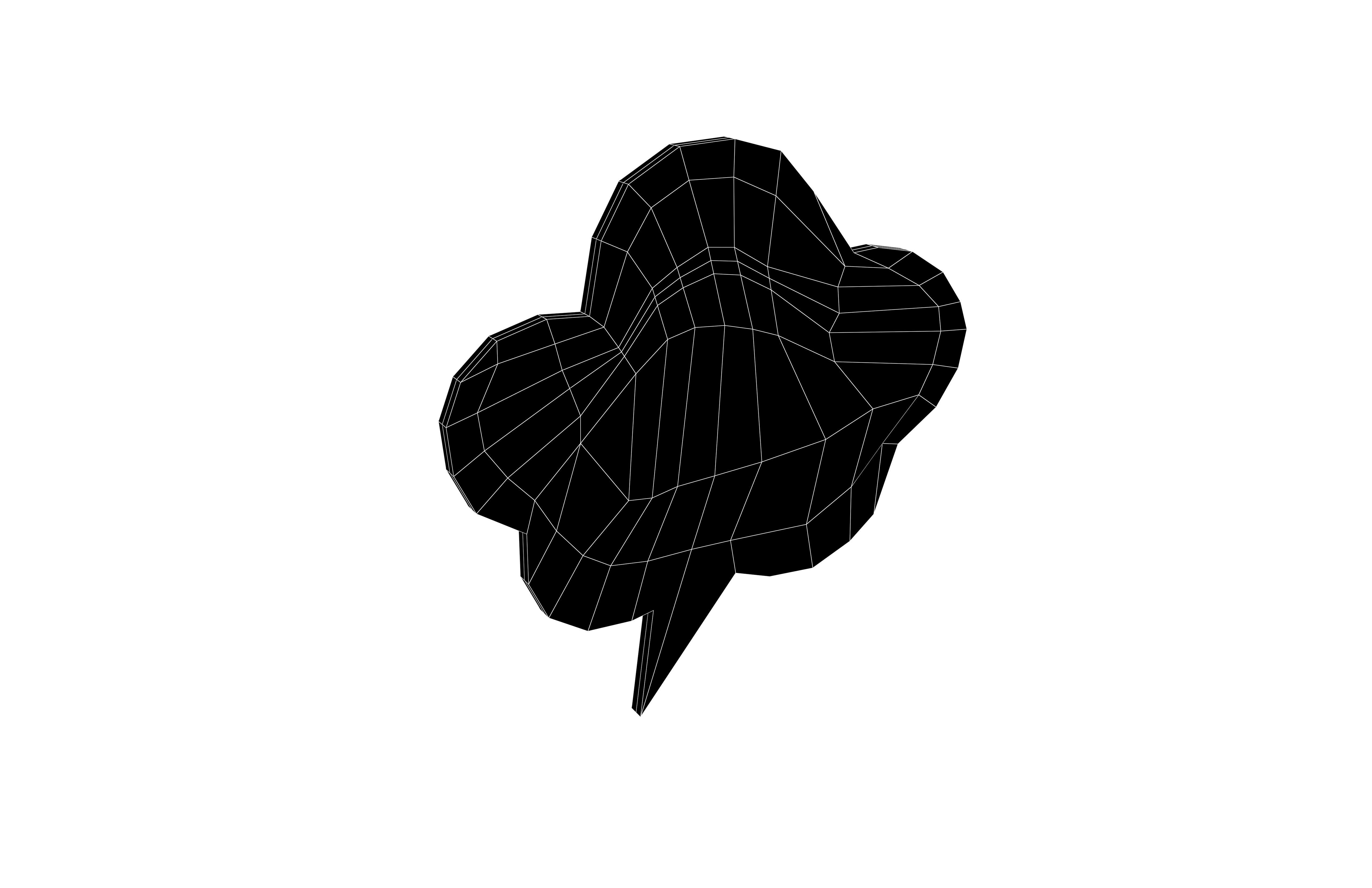 Speech Balloon v23 003 Low-poly 3D model_5