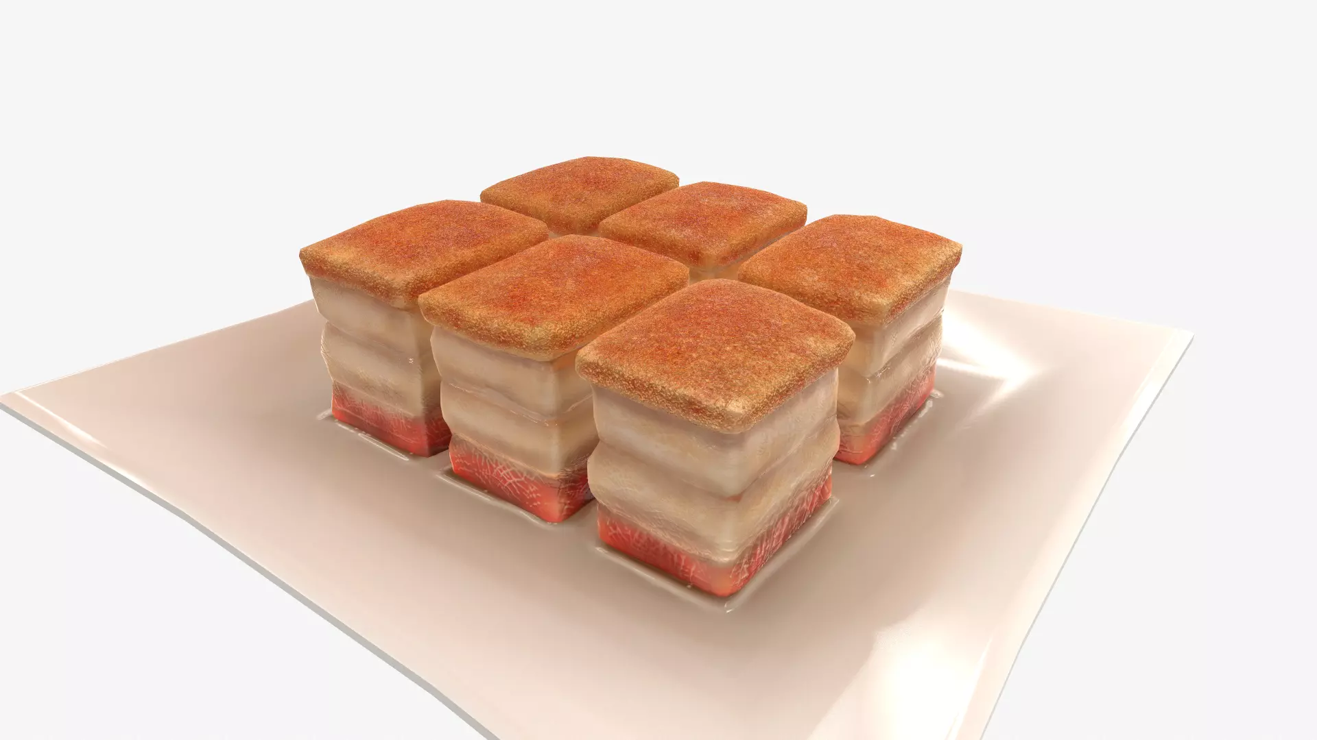 Macau Roast Pork Low-poly 3D model_0