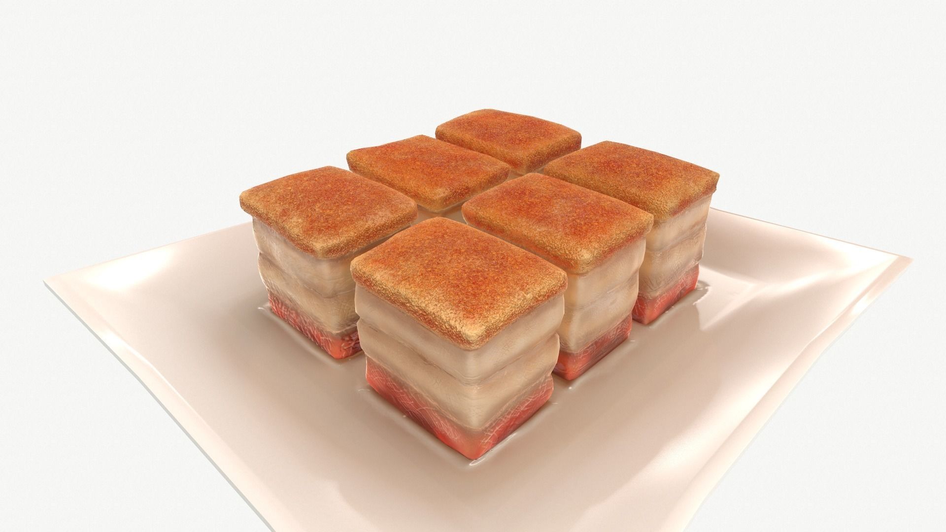 Macau Roast Pork Low-poly 3D model_3