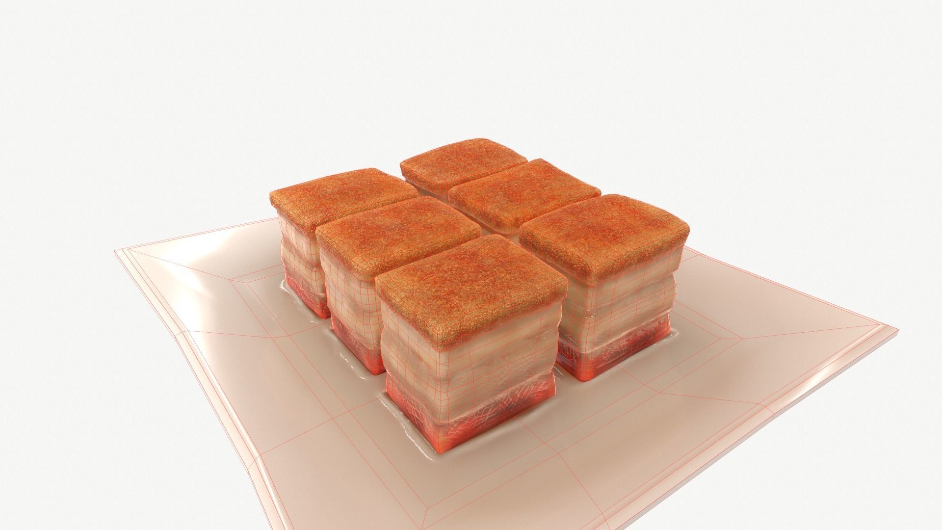 Macau Roast Pork Low-poly 3D model_7