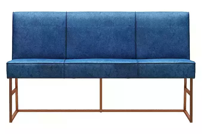 Two seater bench fabric with metal