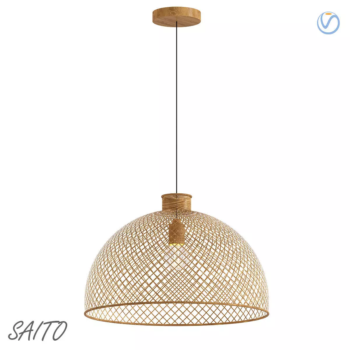 Saito satto bamboo pendant light 3D model