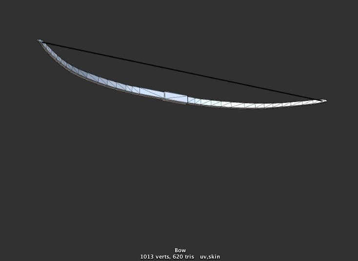 Game Ready Bow And Arrows Low-poly 3D model_5