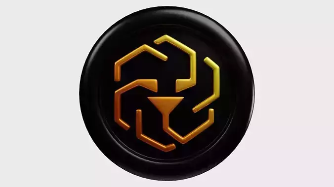 Unus Sed LEO or LEO Black Crypto Coin with cartoon style Free 3D model