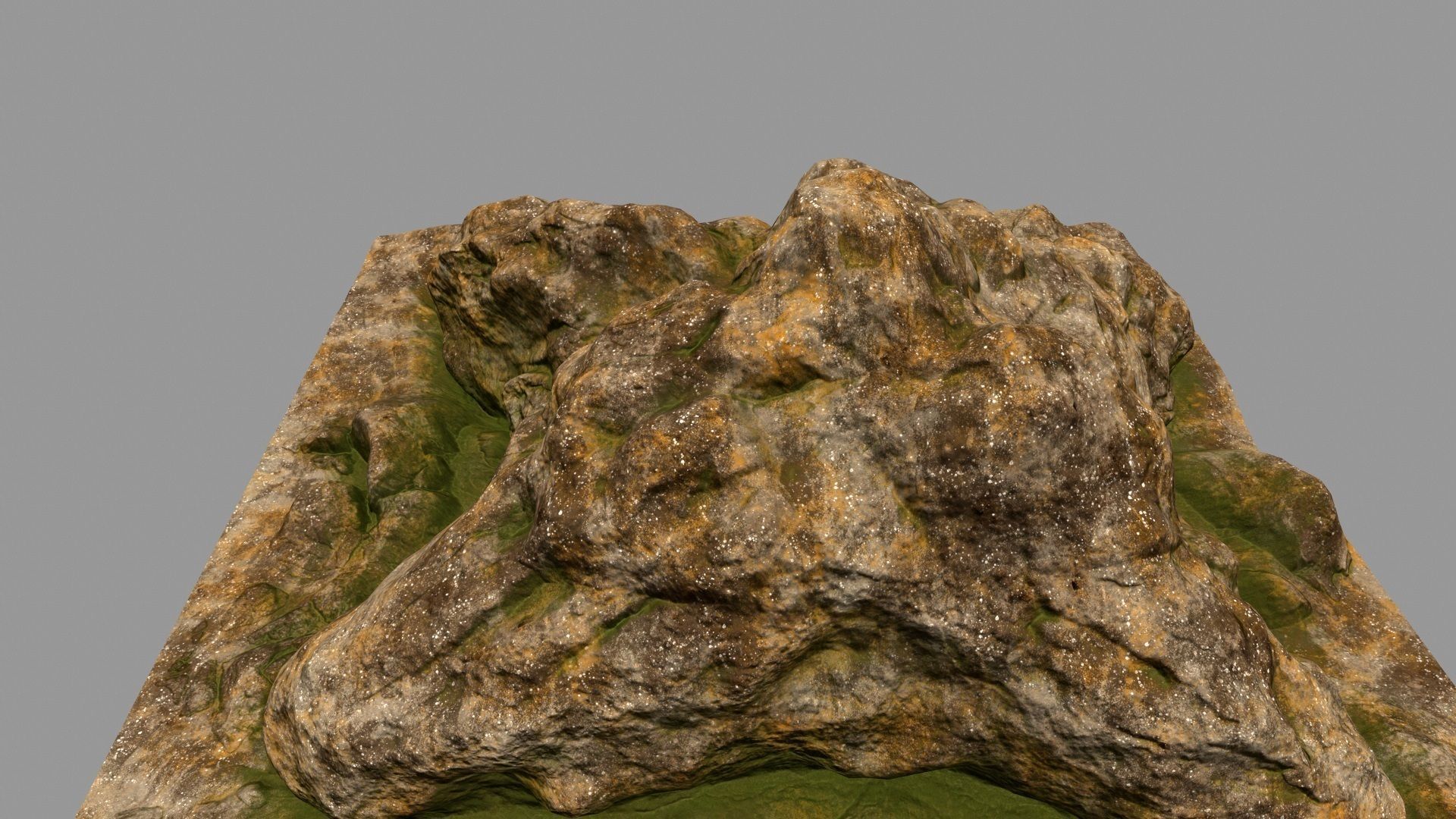 Rock tree stump 3D model_16