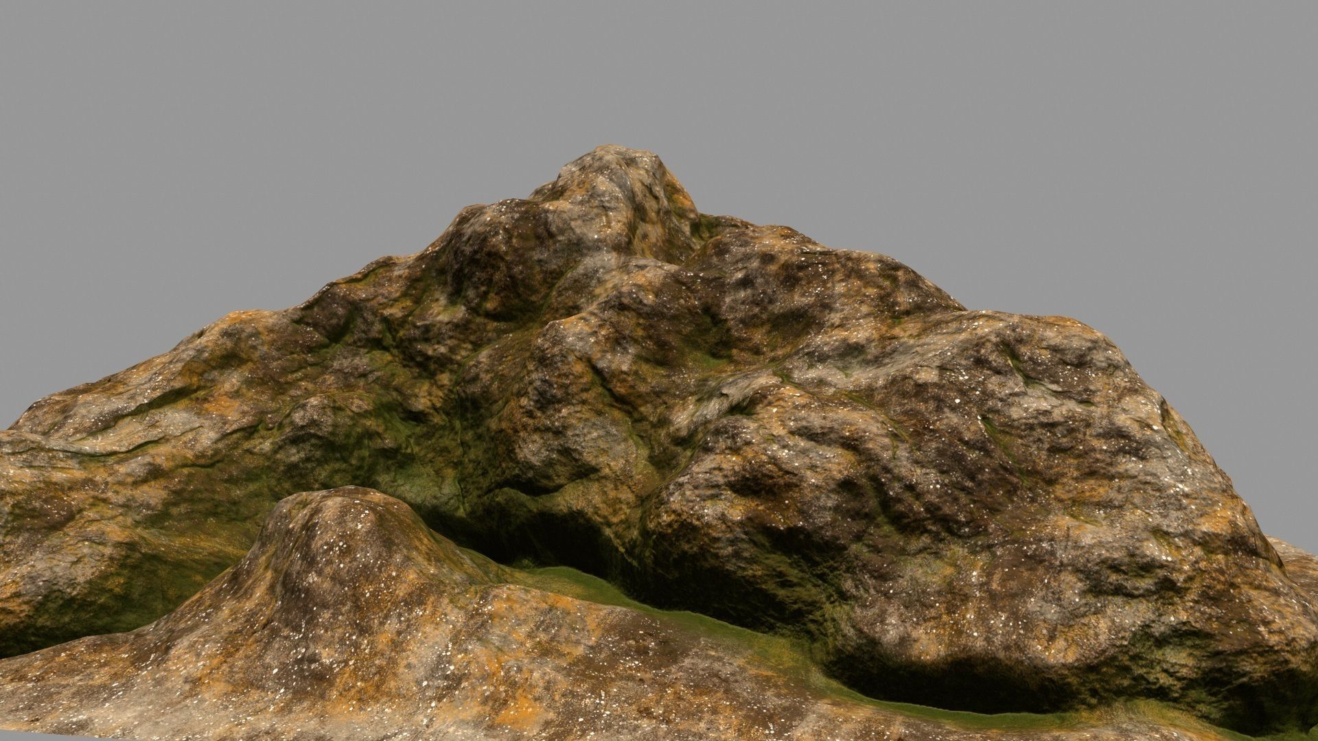 Rock tree stump 3D model_9