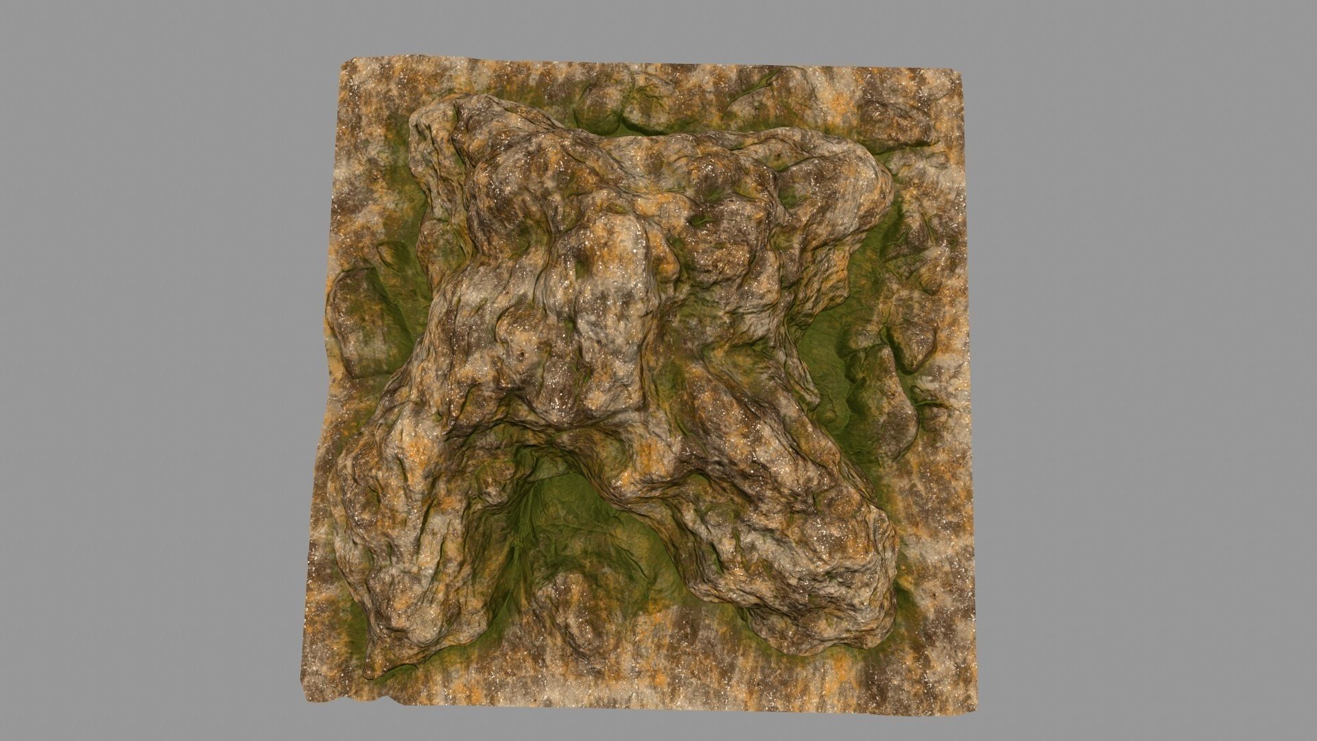 Rock tree stump 3D model_14