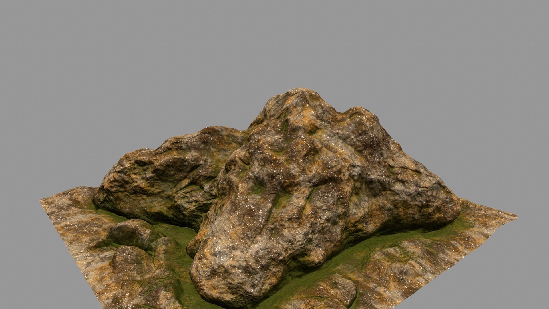 Rock tree stump 3D model_11