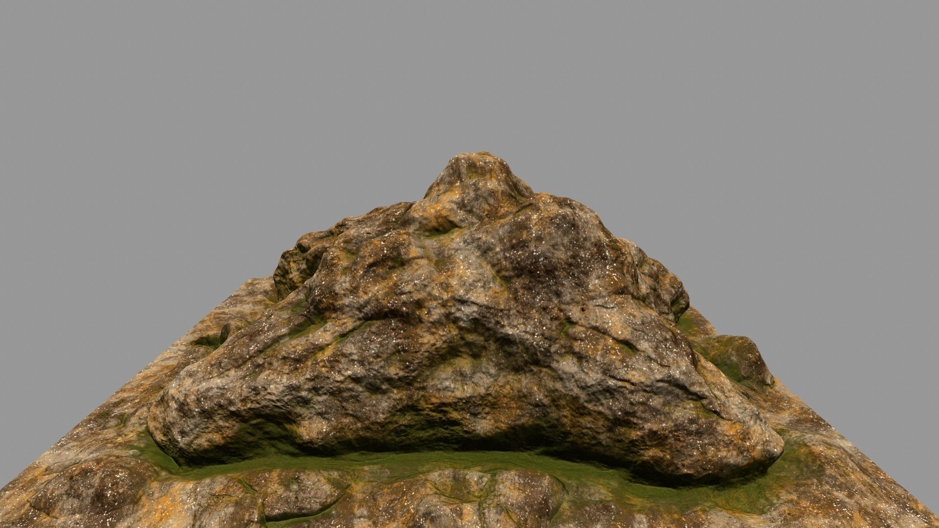 Rock tree stump 3D model_7