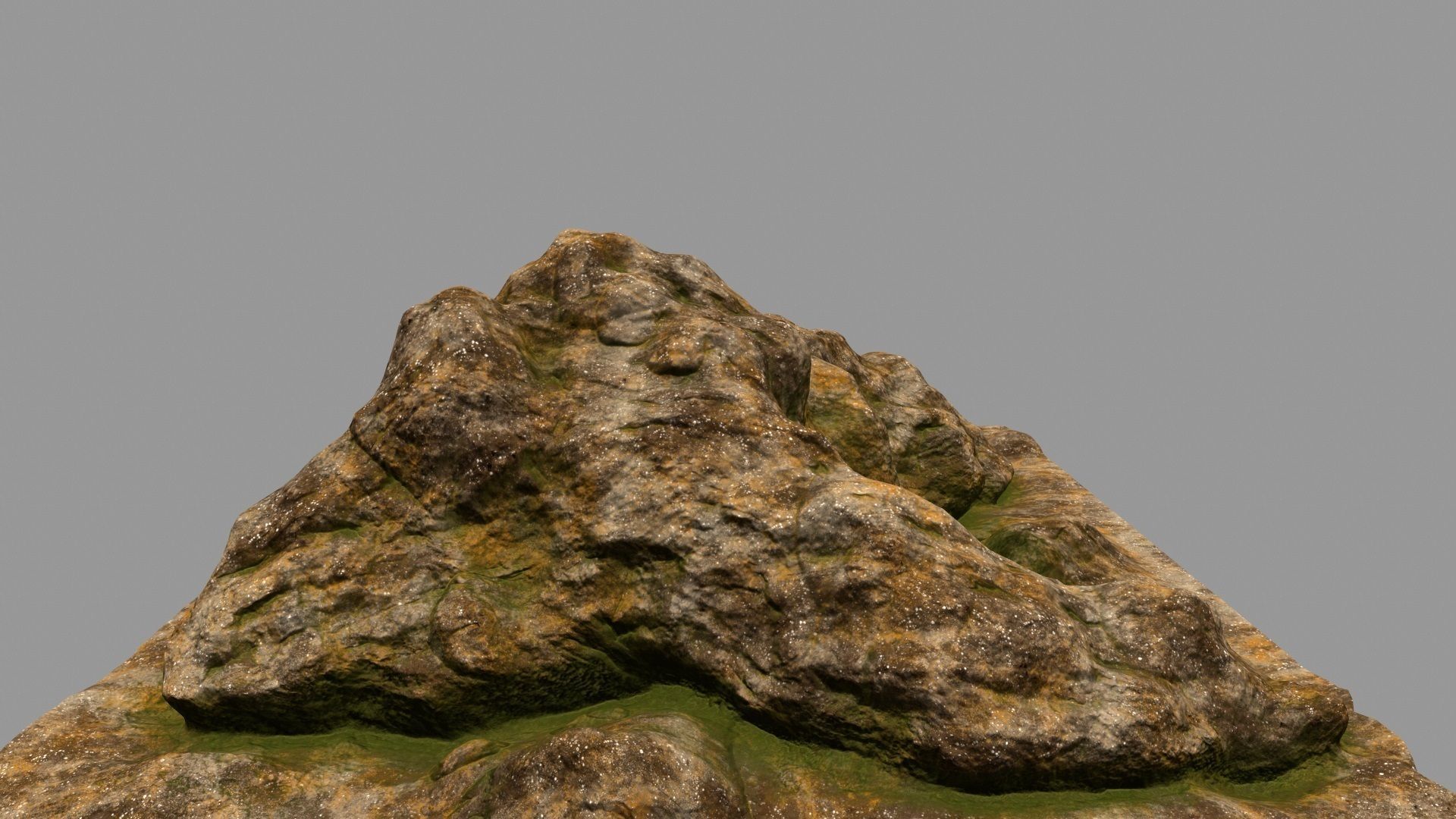 Rock tree stump 3D model_2