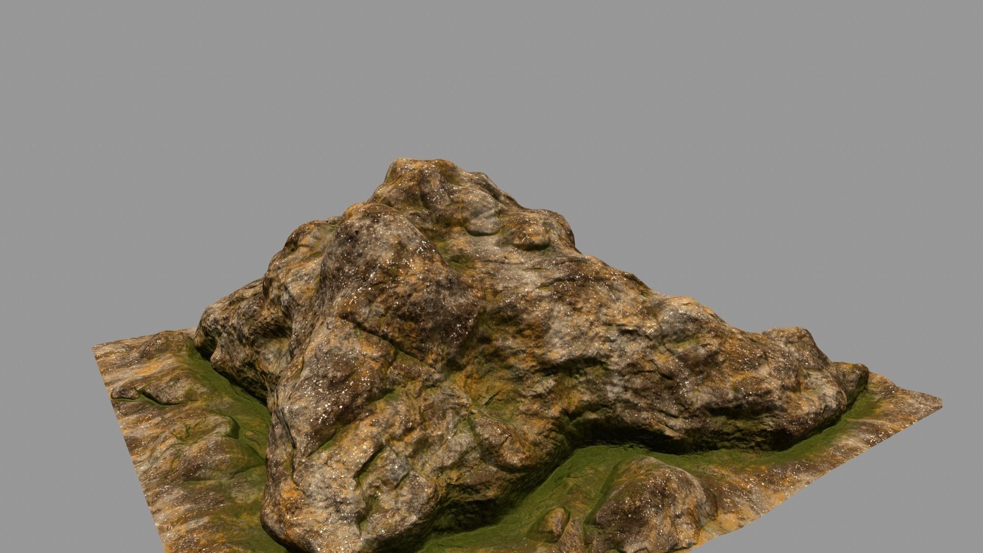 Rock tree stump 3D model_5