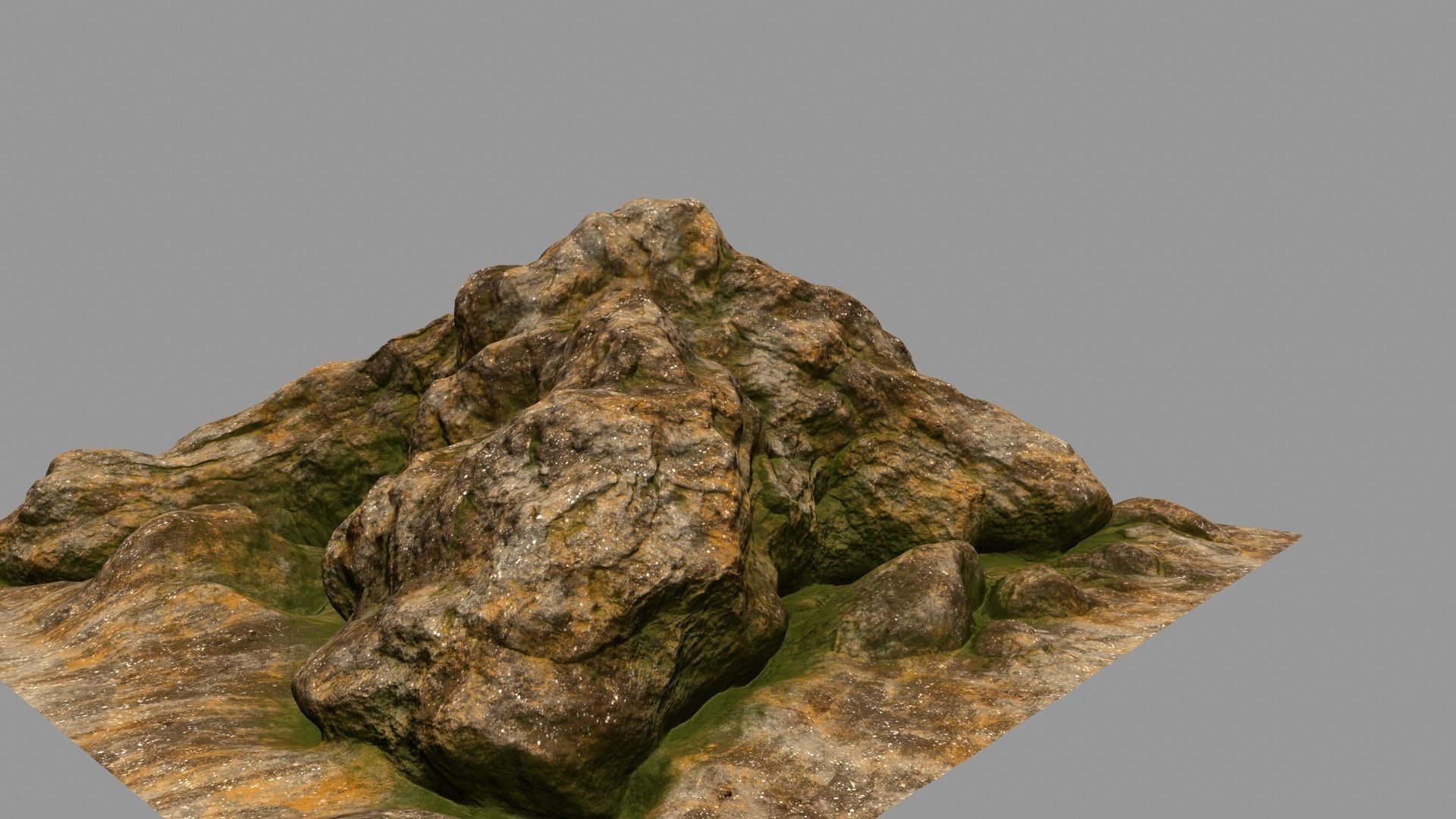 Rock tree stump 3D model_15