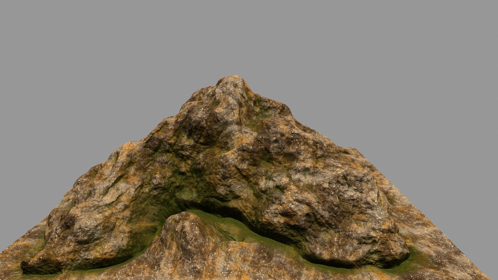 Rock tree stump 3D model_4