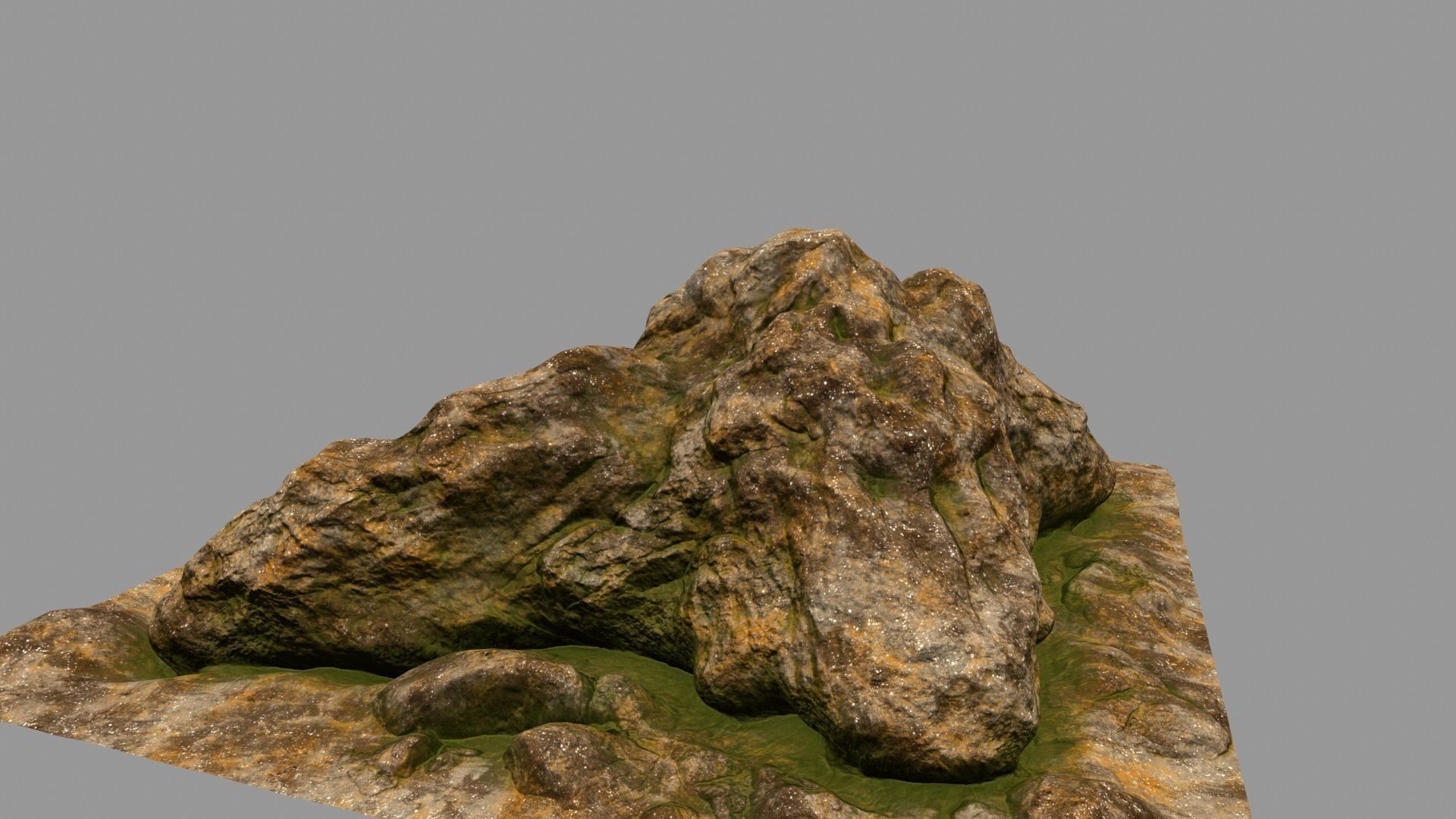 Rock tree stump 3D model_10