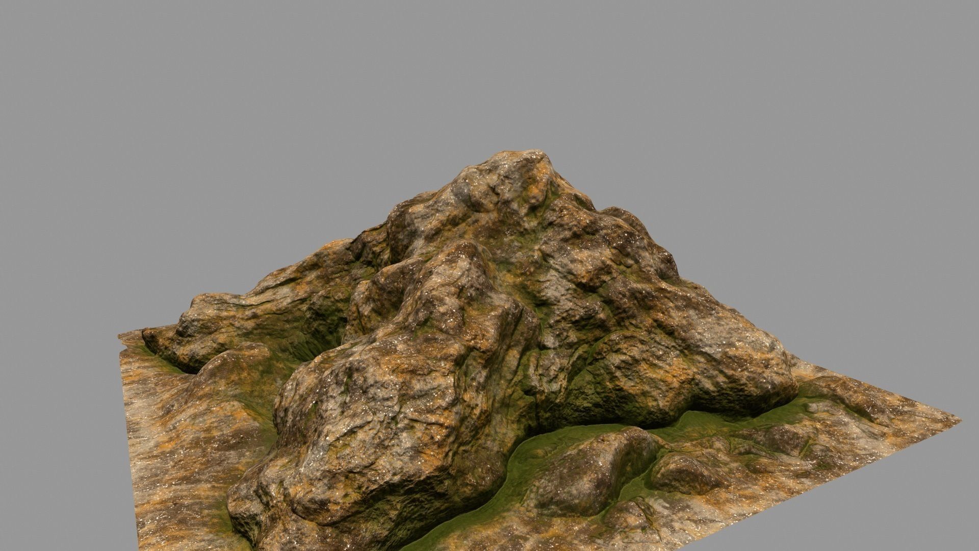 Rock tree stump 3D model_12