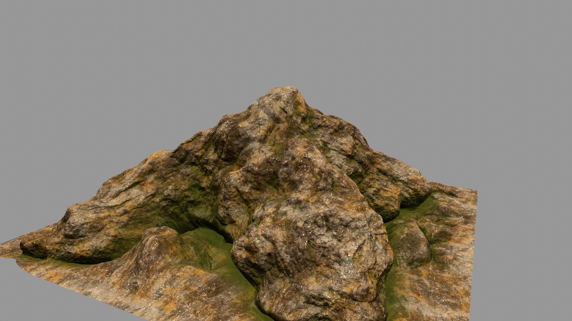 Rock tree stump 3D model_13