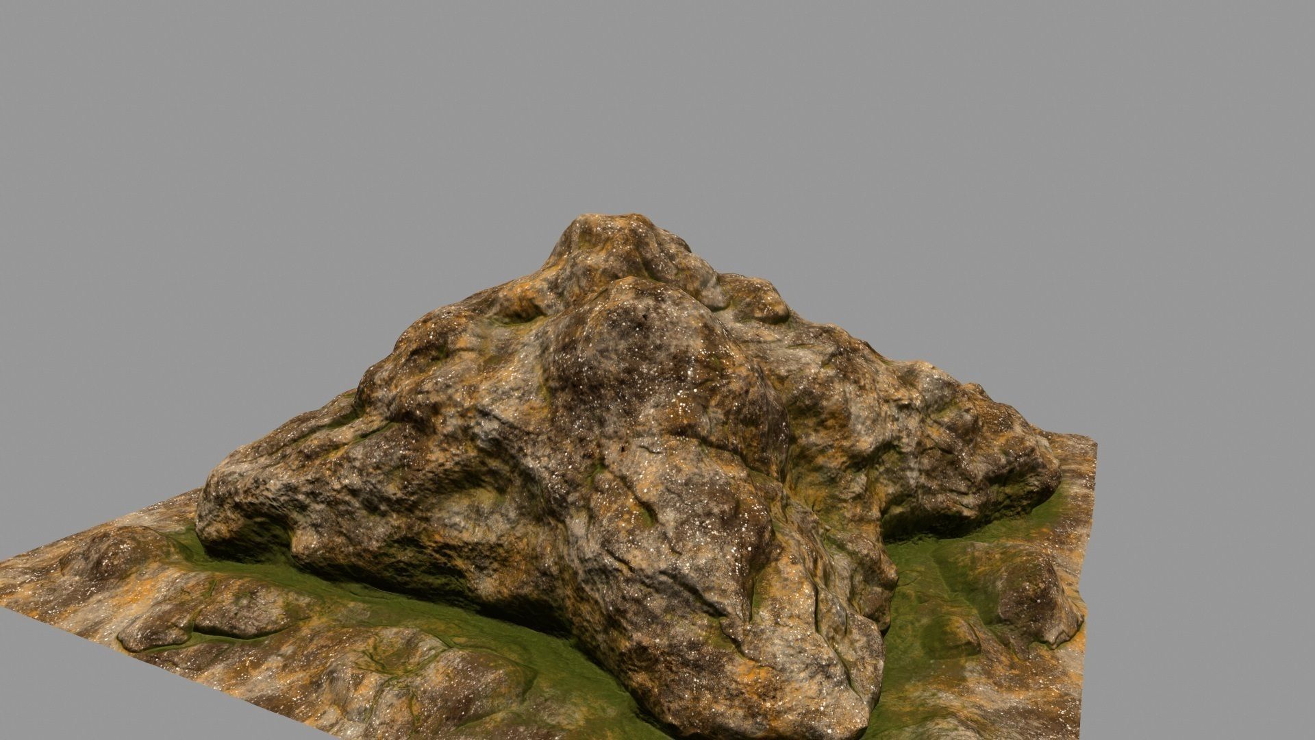 Rock tree stump 3D model_8