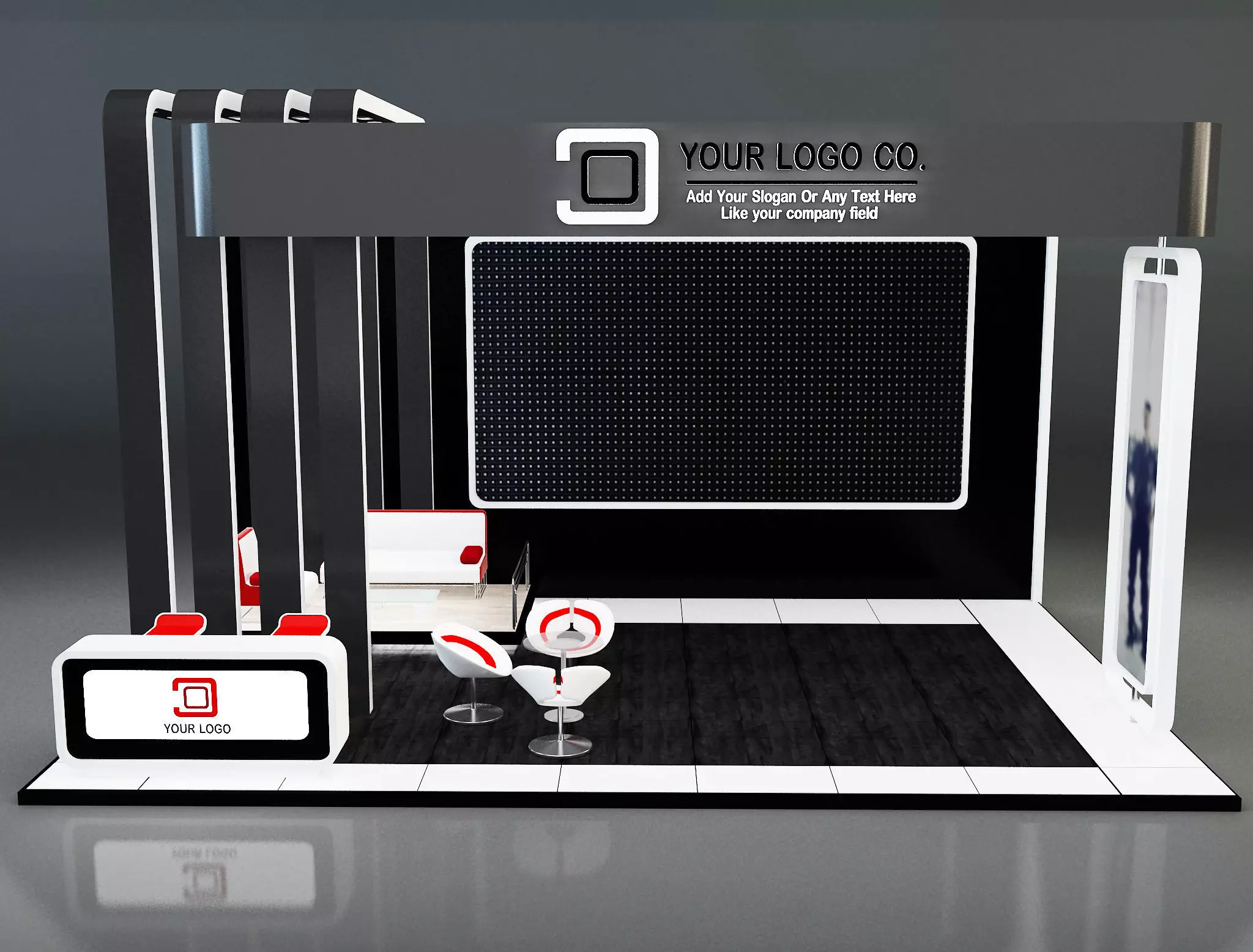 Booth Exhibition Stand a637b 3D model_0