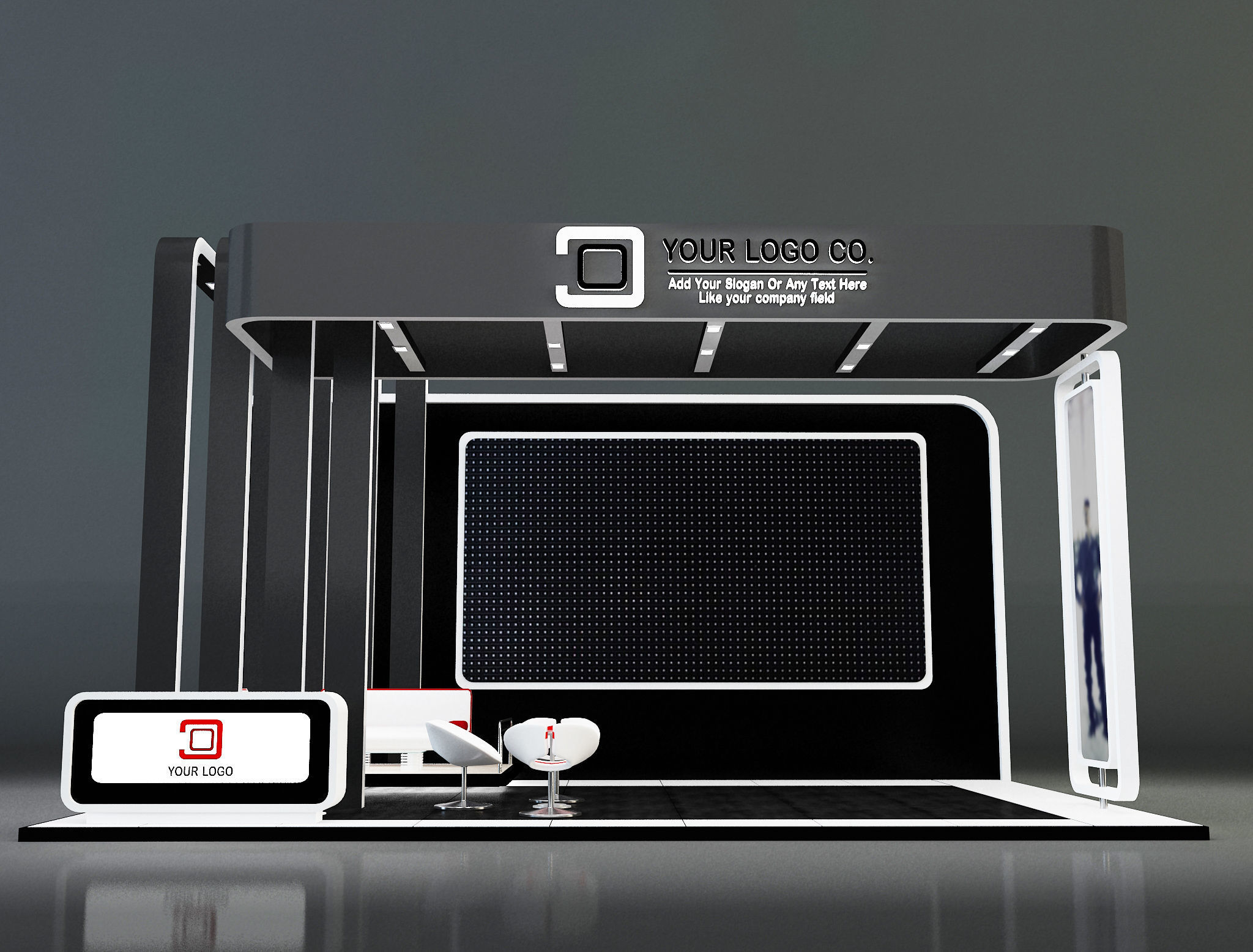 Booth Exhibition Stand a637b 3D model_8