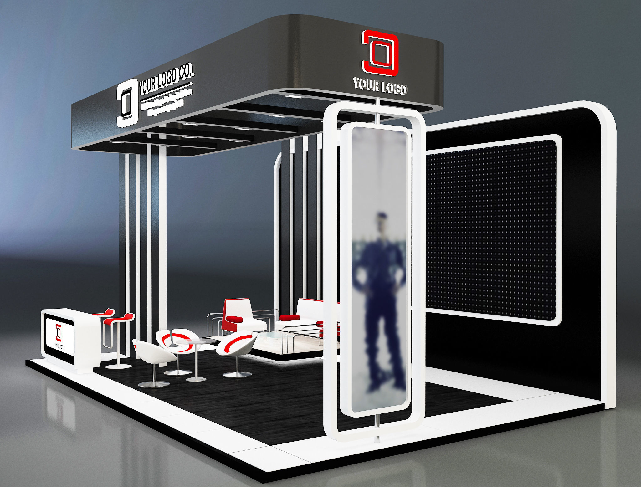 Booth Exhibition Stand a637b 3D model_2