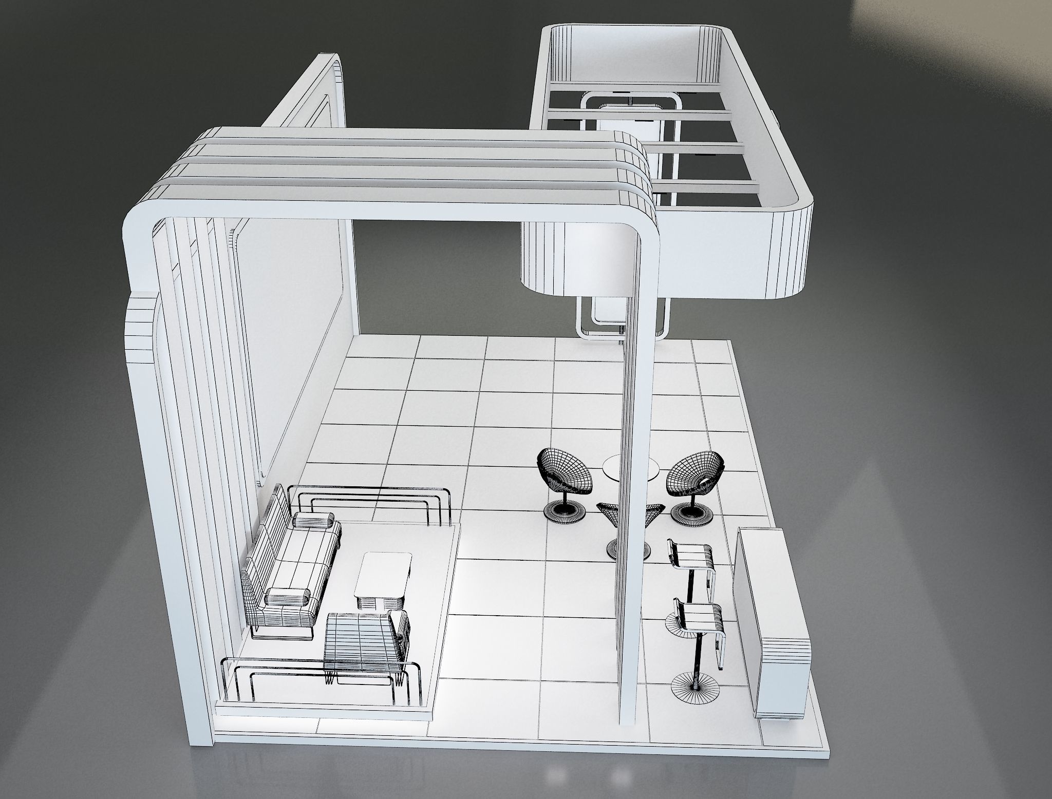 Booth Exhibition Stand a637b 3D model_13