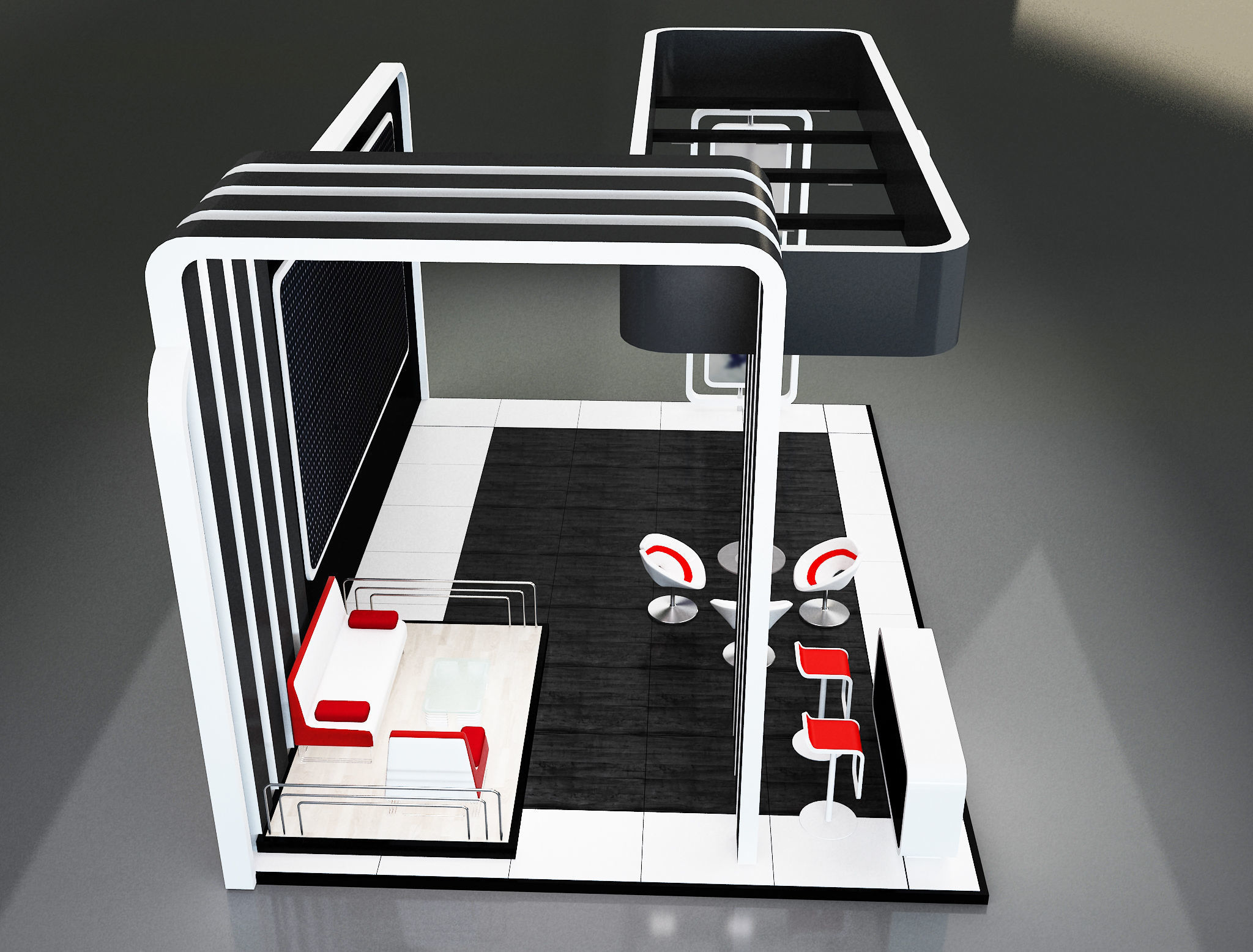 Booth Exhibition Stand a637b 3D model_12