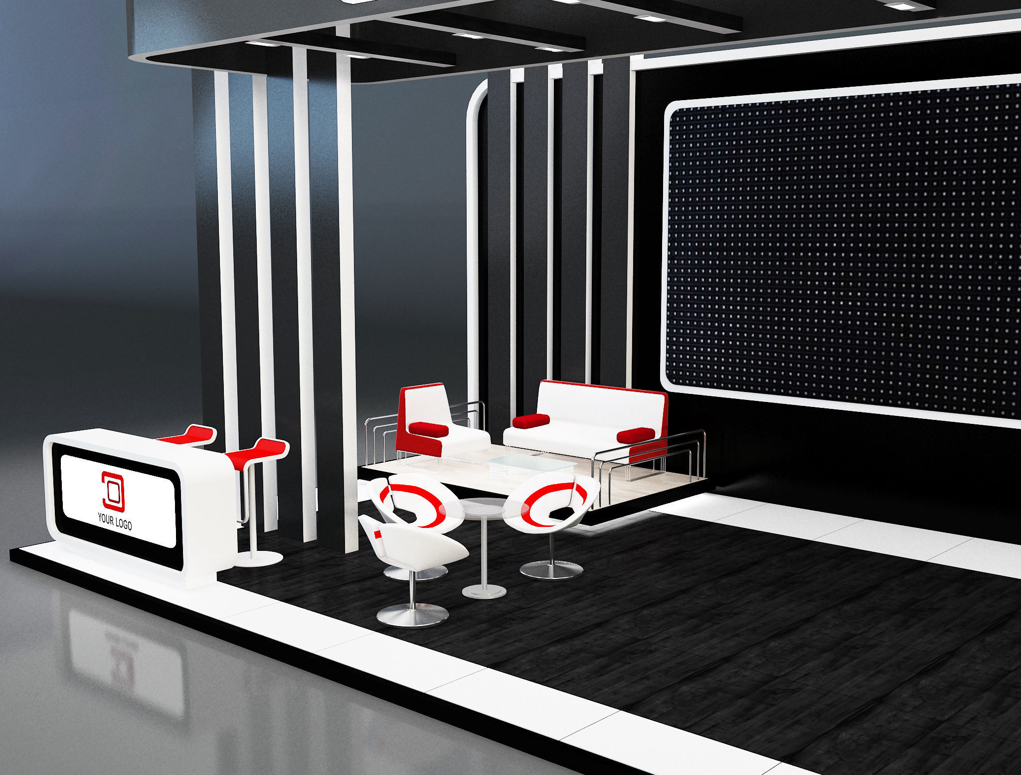 Booth Exhibition Stand a637b 3D model_6