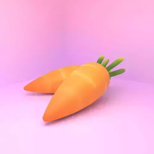 carrot 3D Model two carrots