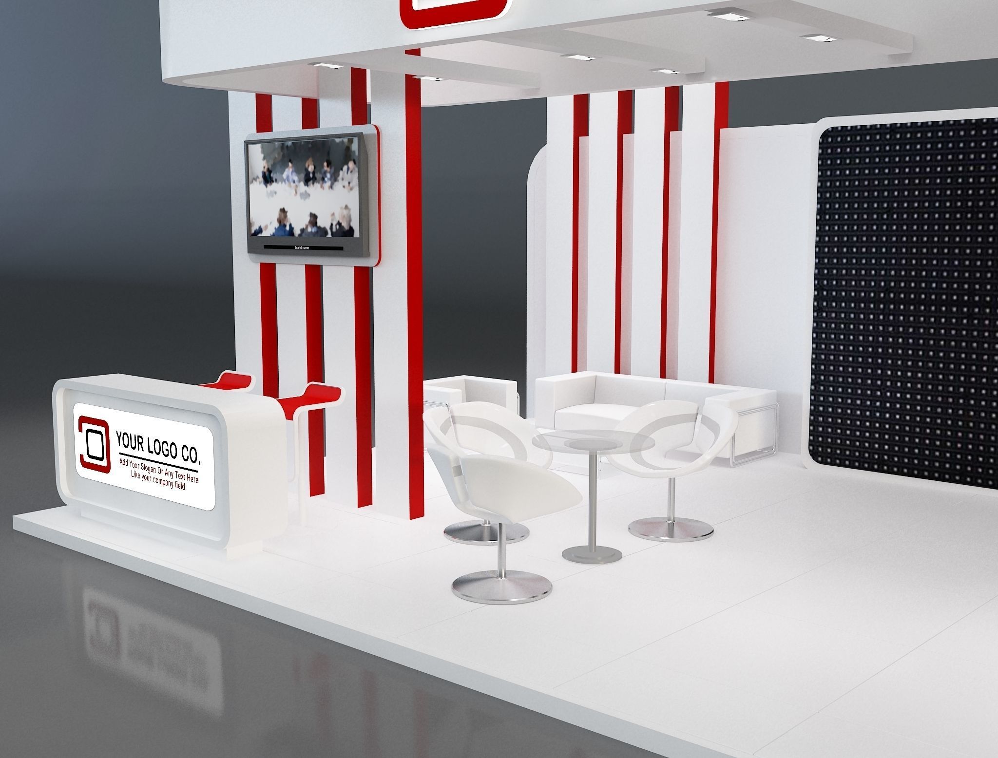 Booth Exhibition Stand a637c 3D model_6