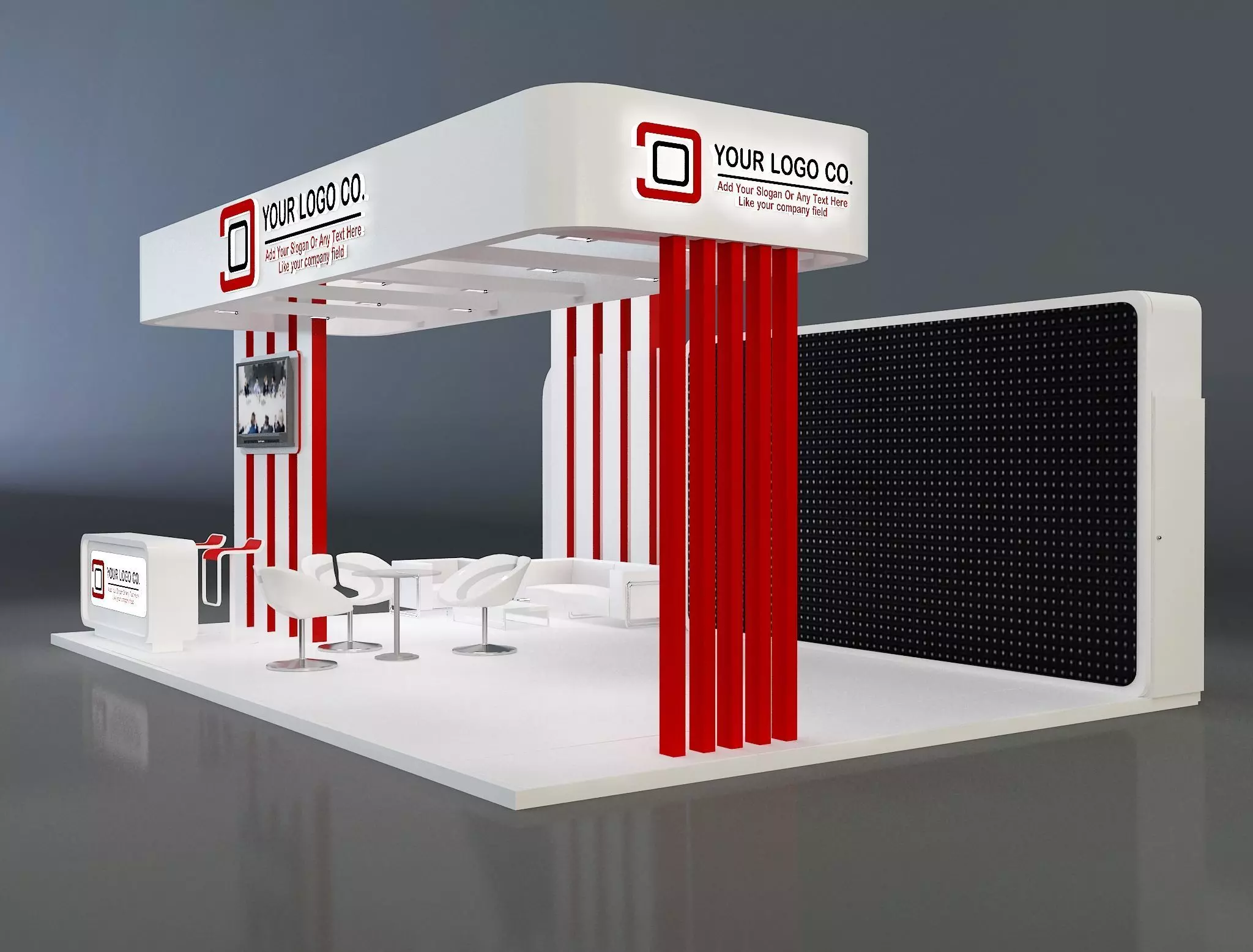 Booth Exhibition Stand a637c 3D model_0