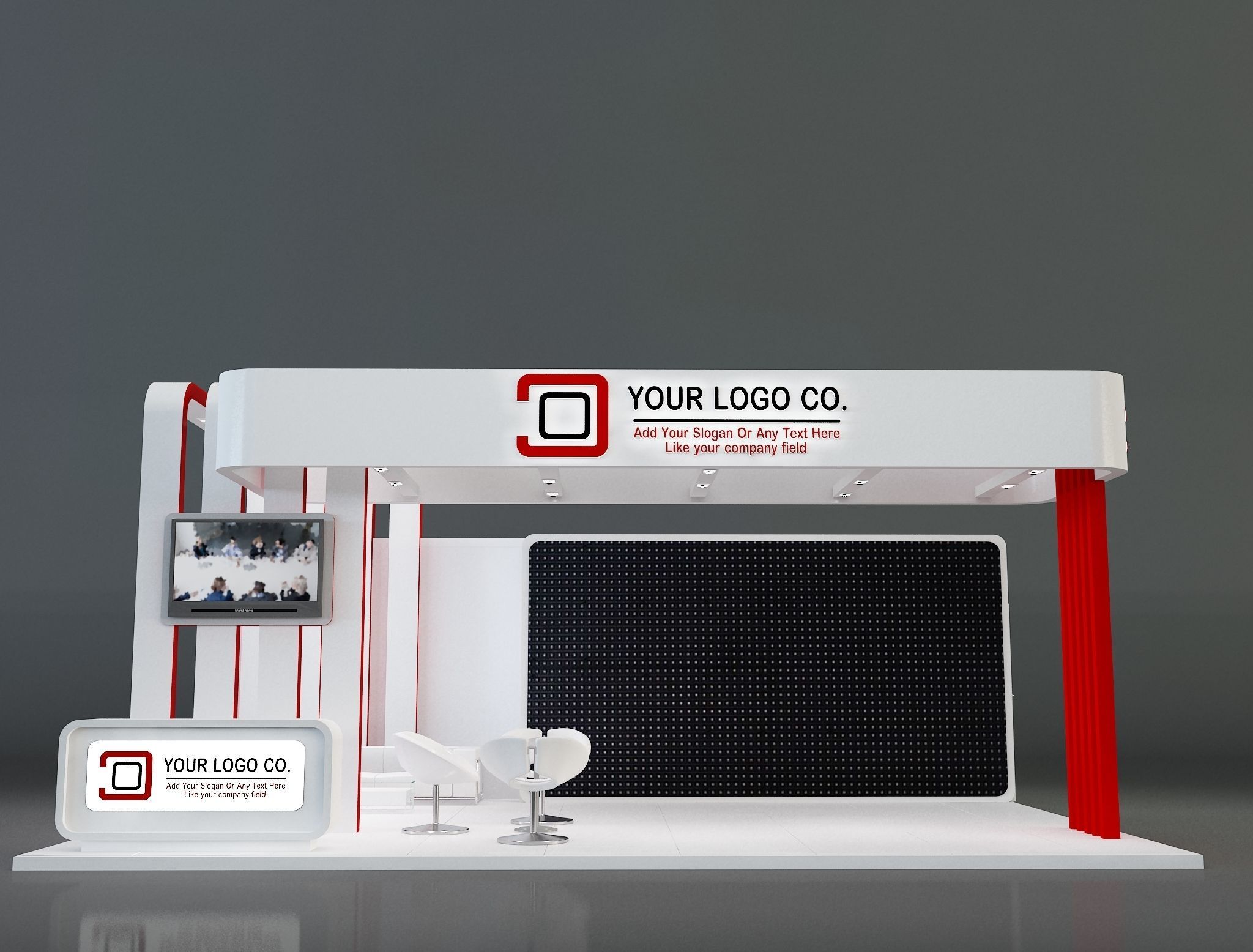 Booth Exhibition Stand a637c 3D model_8