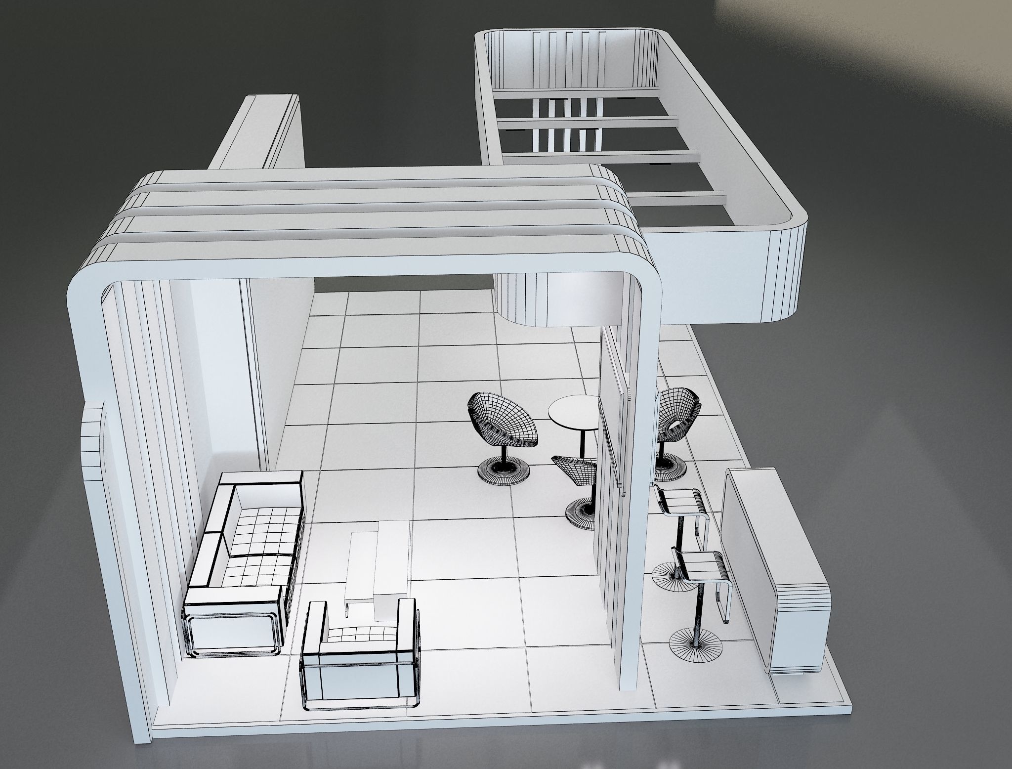 Booth Exhibition Stand a637c 3D model_13