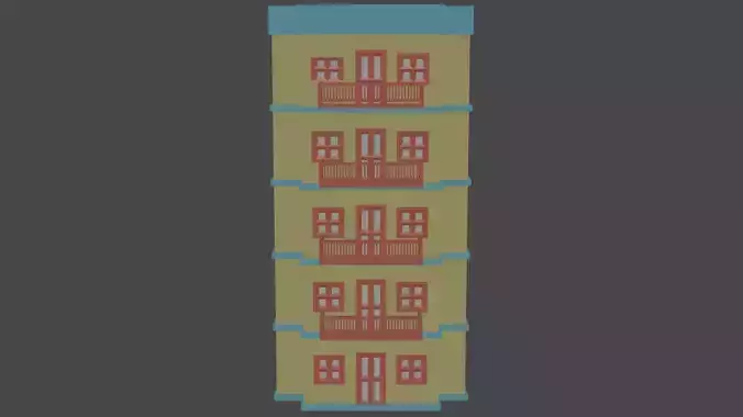 BUILDING with balconies and windows