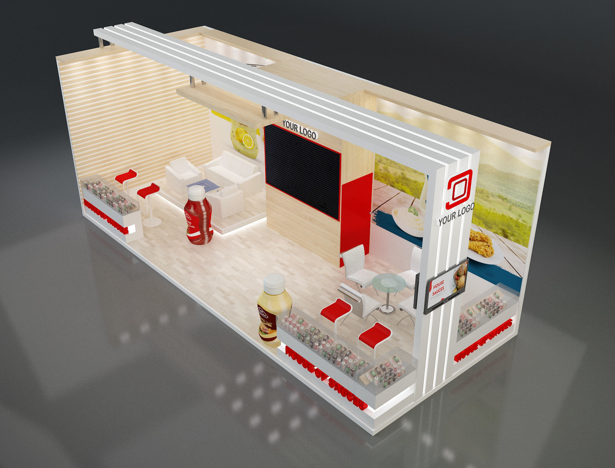 Booth Exhibition Stand a638b 3D model_6