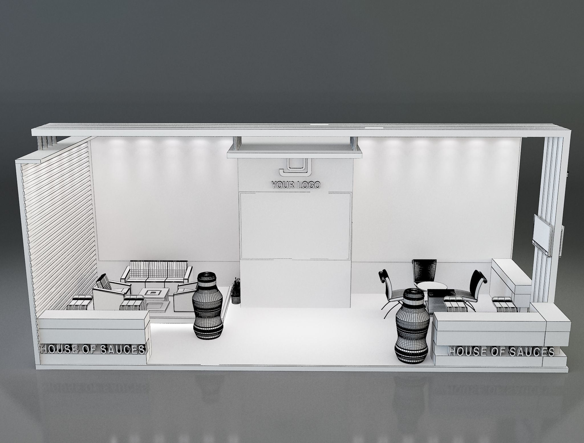 Booth Exhibition Stand a638b 3D model_3