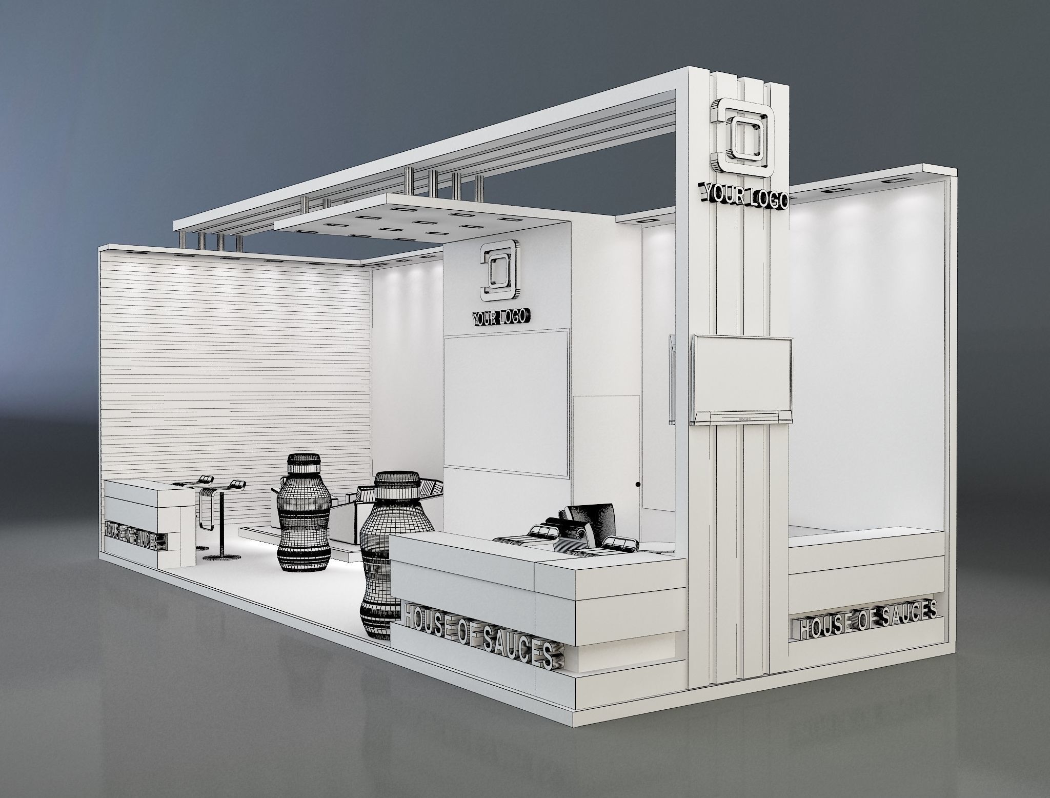 Booth Exhibition Stand a638b 3D model_1