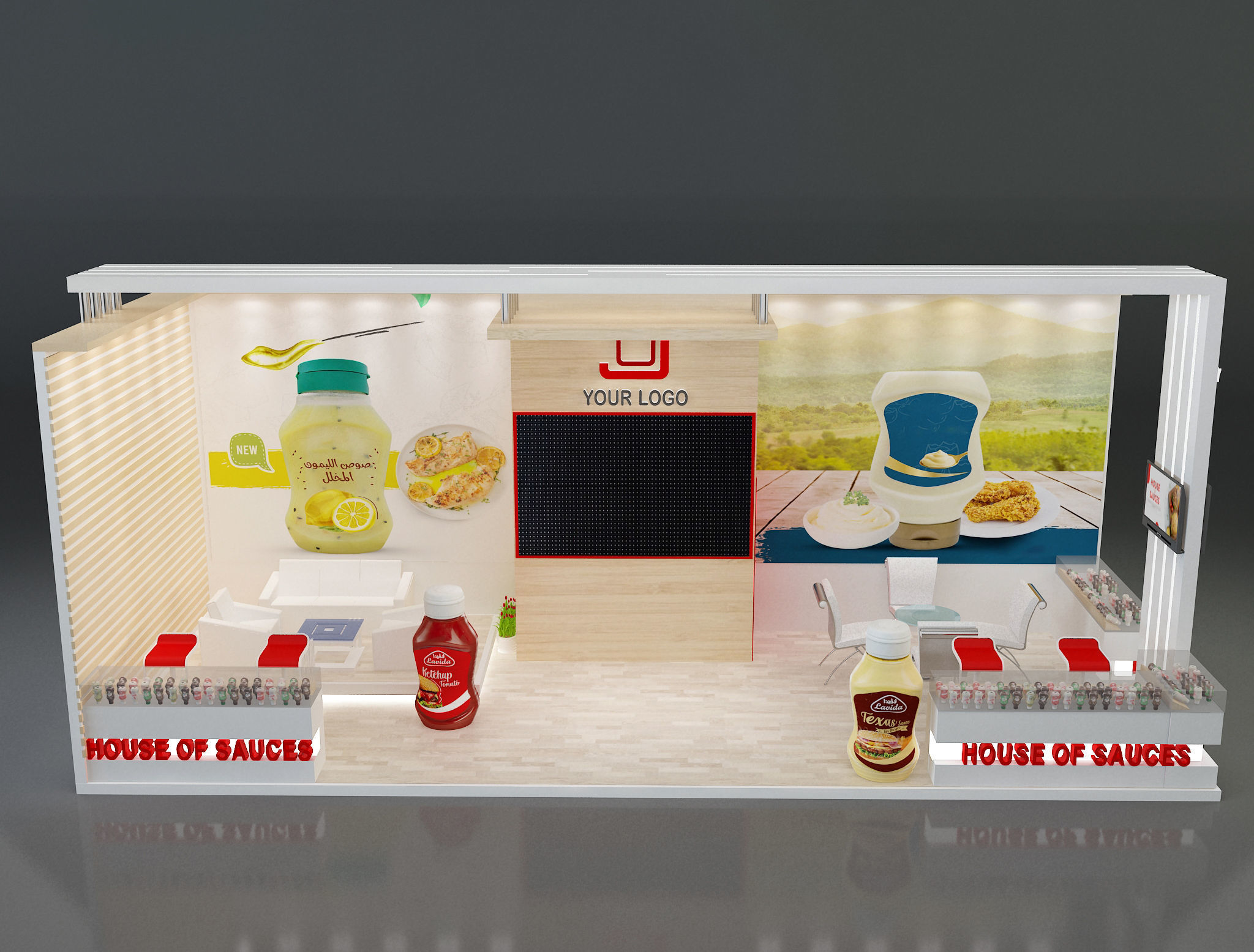 Booth Exhibition Stand a638b 3D model_2