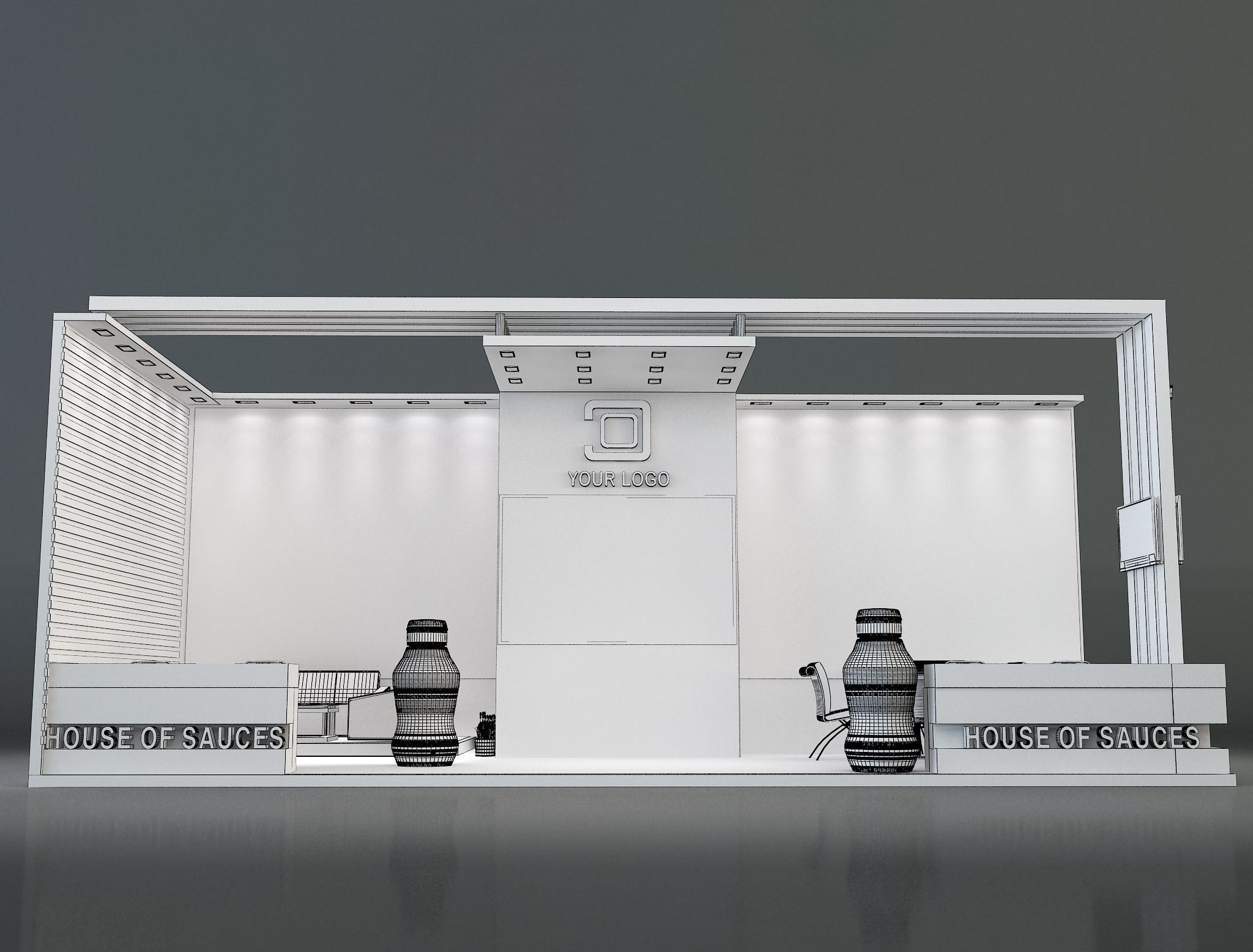 Booth Exhibition Stand a638b 3D model_11