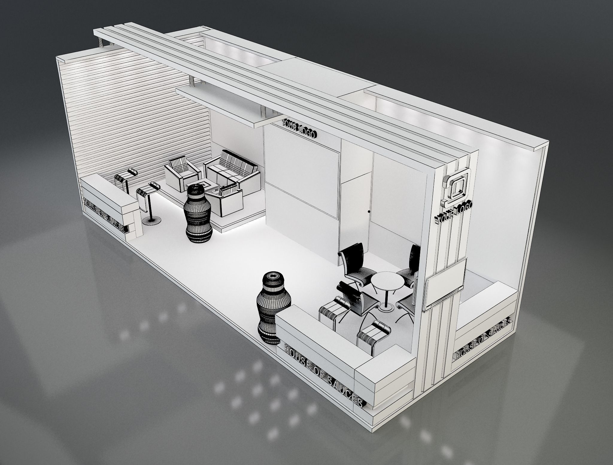 Booth Exhibition Stand a638b 3D model_7