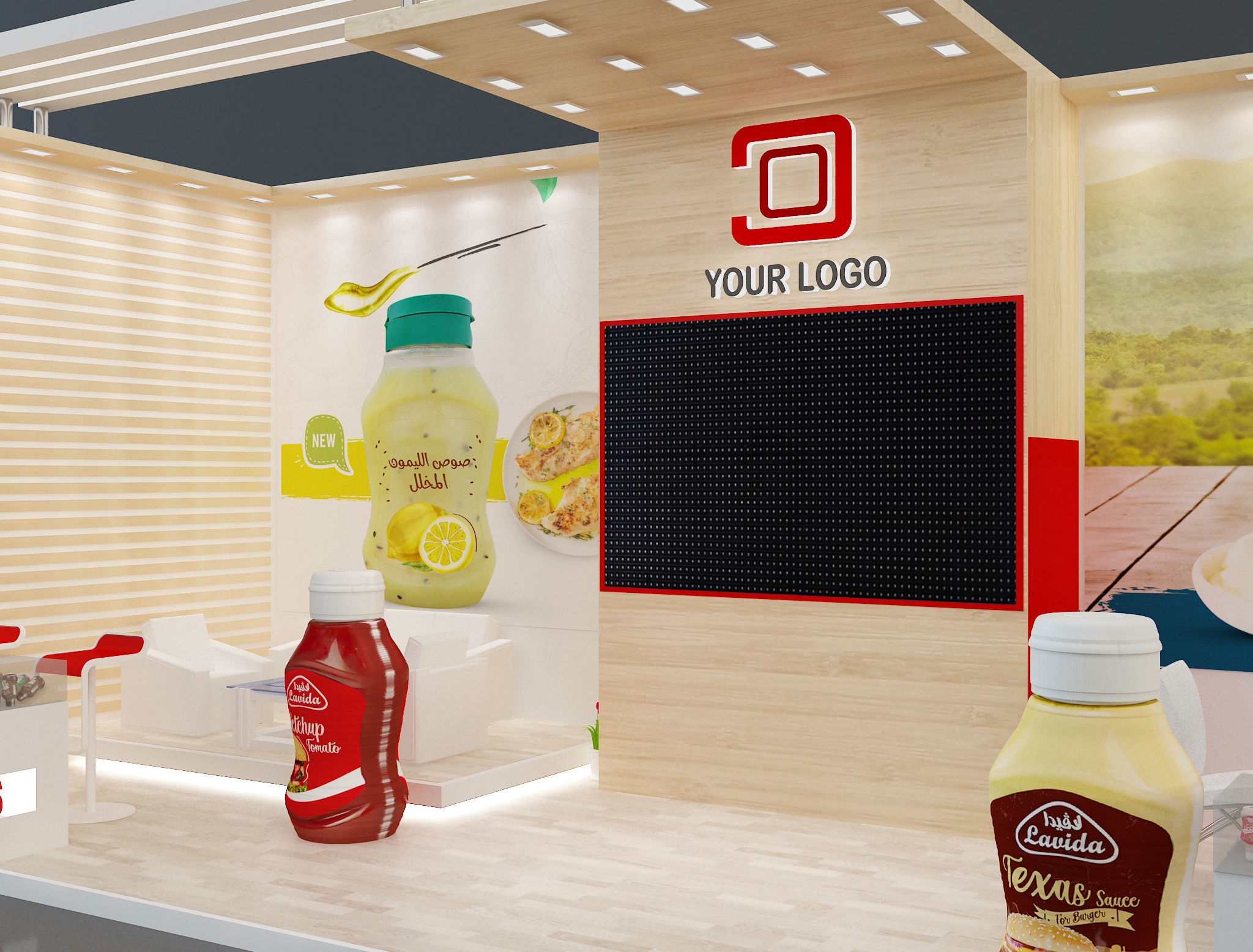 Booth Exhibition Stand a638b 3D model_12