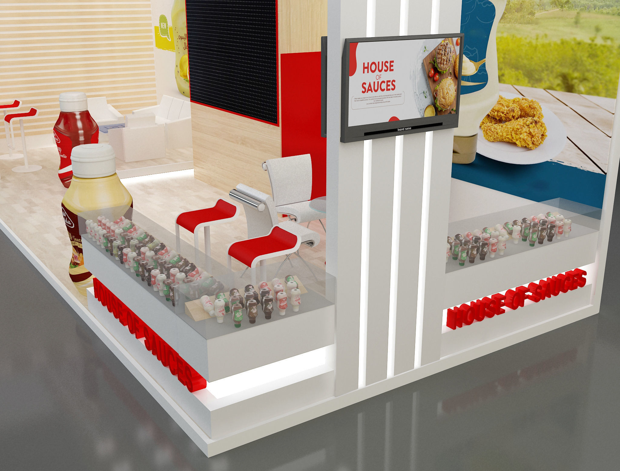 Booth Exhibition Stand a638b 3D model_8