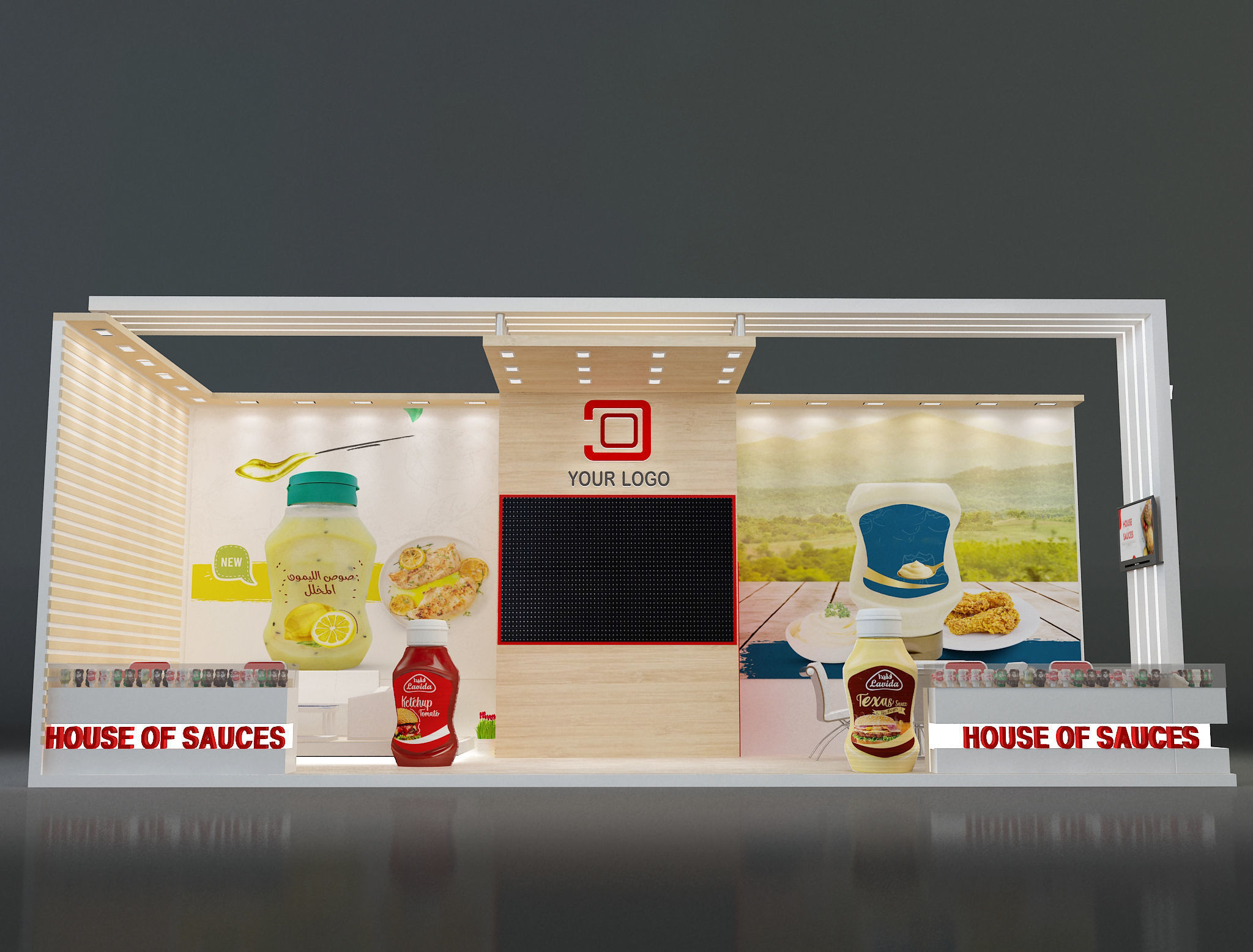 Booth Exhibition Stand a638b 3D model_10