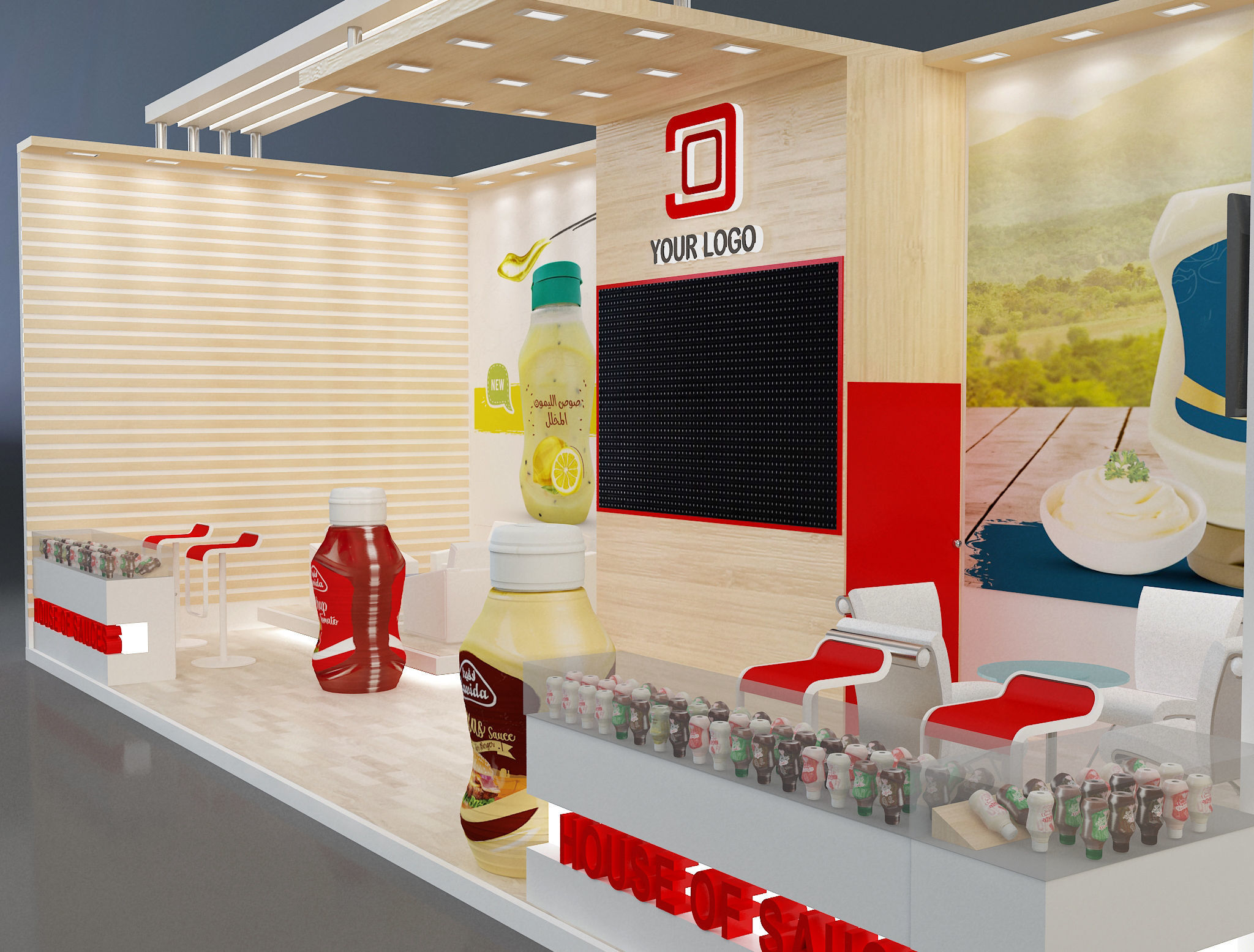 Booth Exhibition Stand a638b 3D model_4