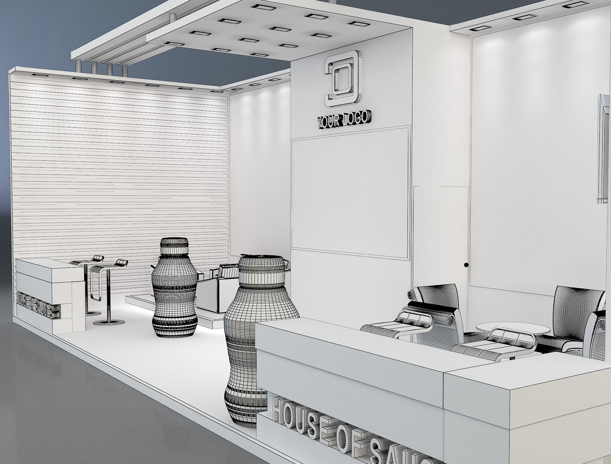 Booth Exhibition Stand a638b 3D model_5