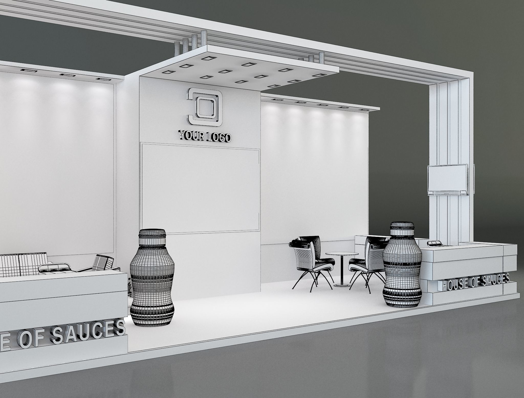 Booth Exhibition Stand a638b 3D model_15